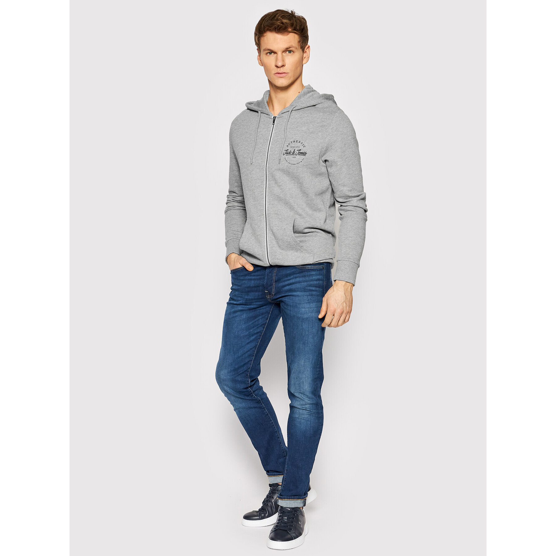 Jack&Jones Mikina Dusty 12201420 Šedá Regular Fit - Pepit.cz