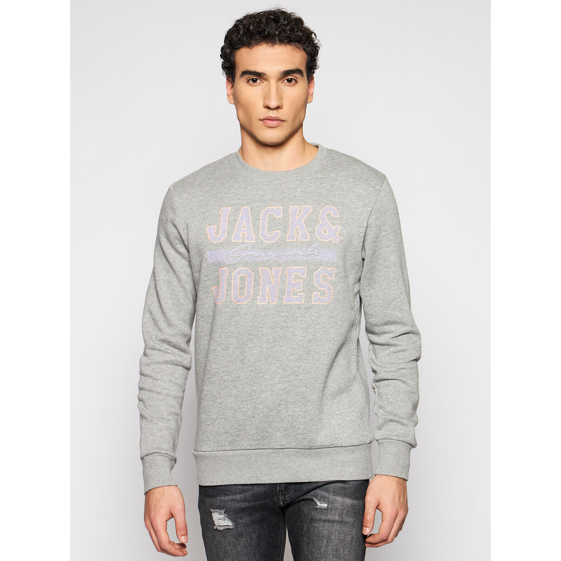 Jack&Jones Mikina Faster 12188172 Šedá Regular Fit - Pepit.cz