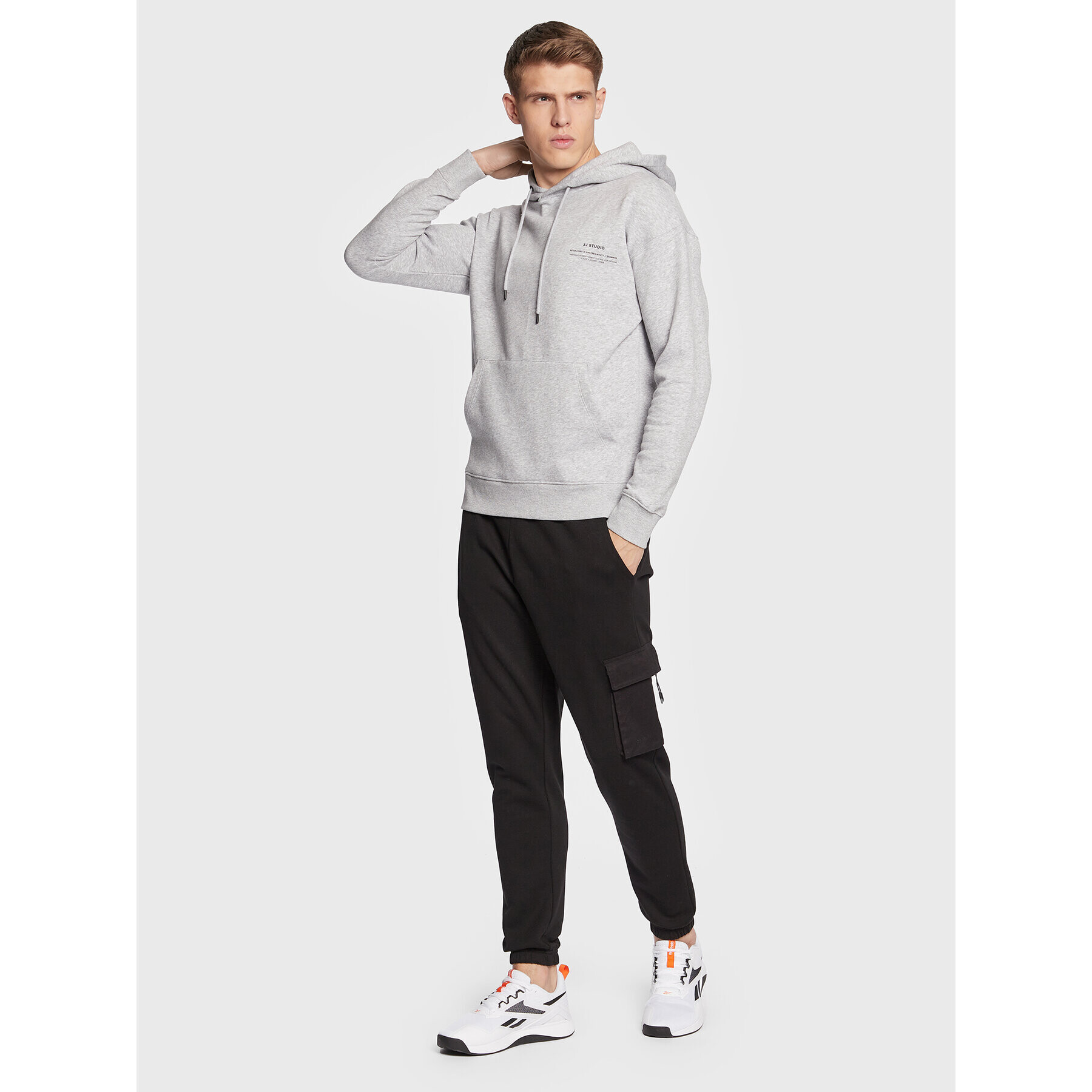 Jack&Jones Mikina Felix 12226495 Šedá Regular Fit - Pepit.cz