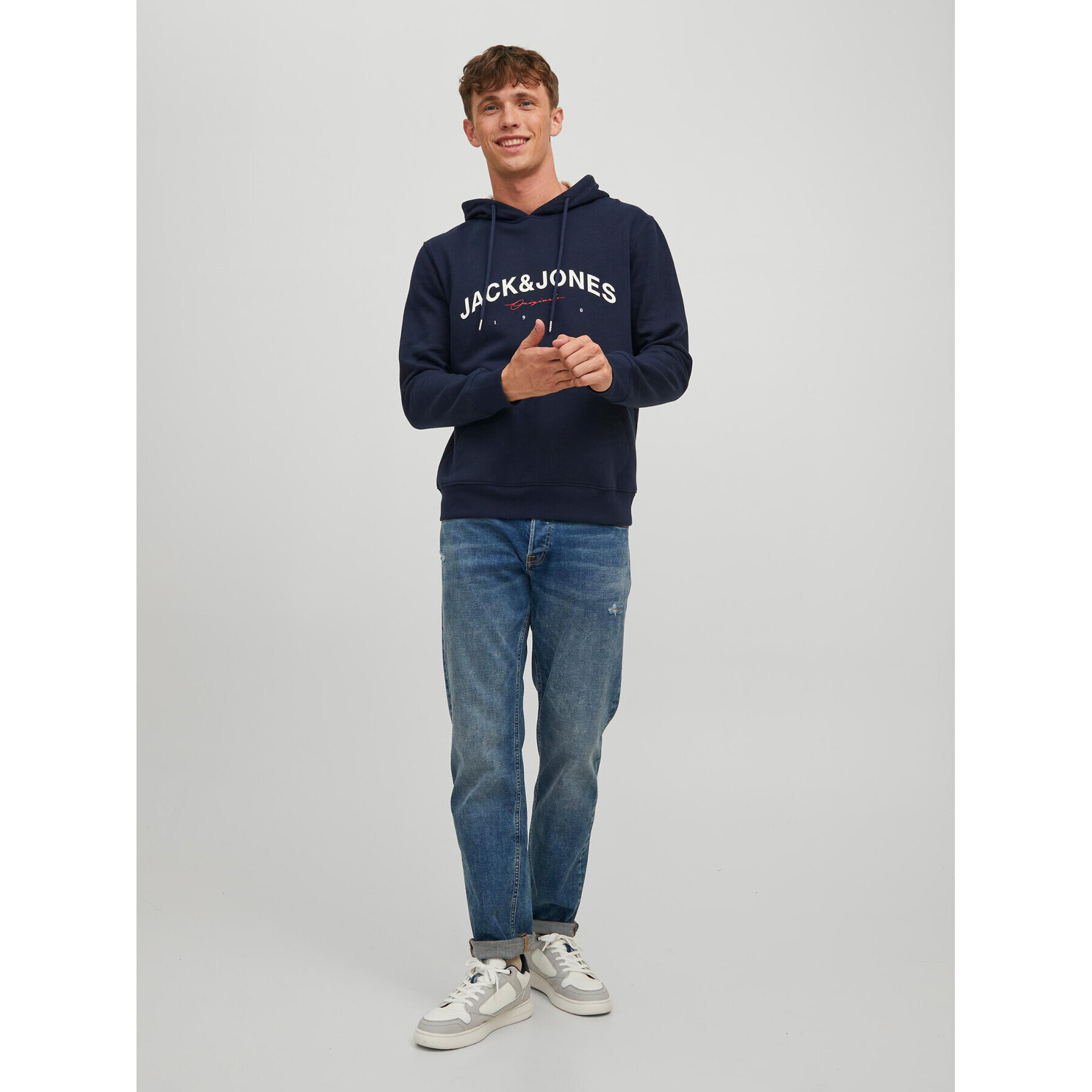 Jack&Jones Mikina Friday 12220537 Tmavomodrá Regular Fit - Pepit.cz