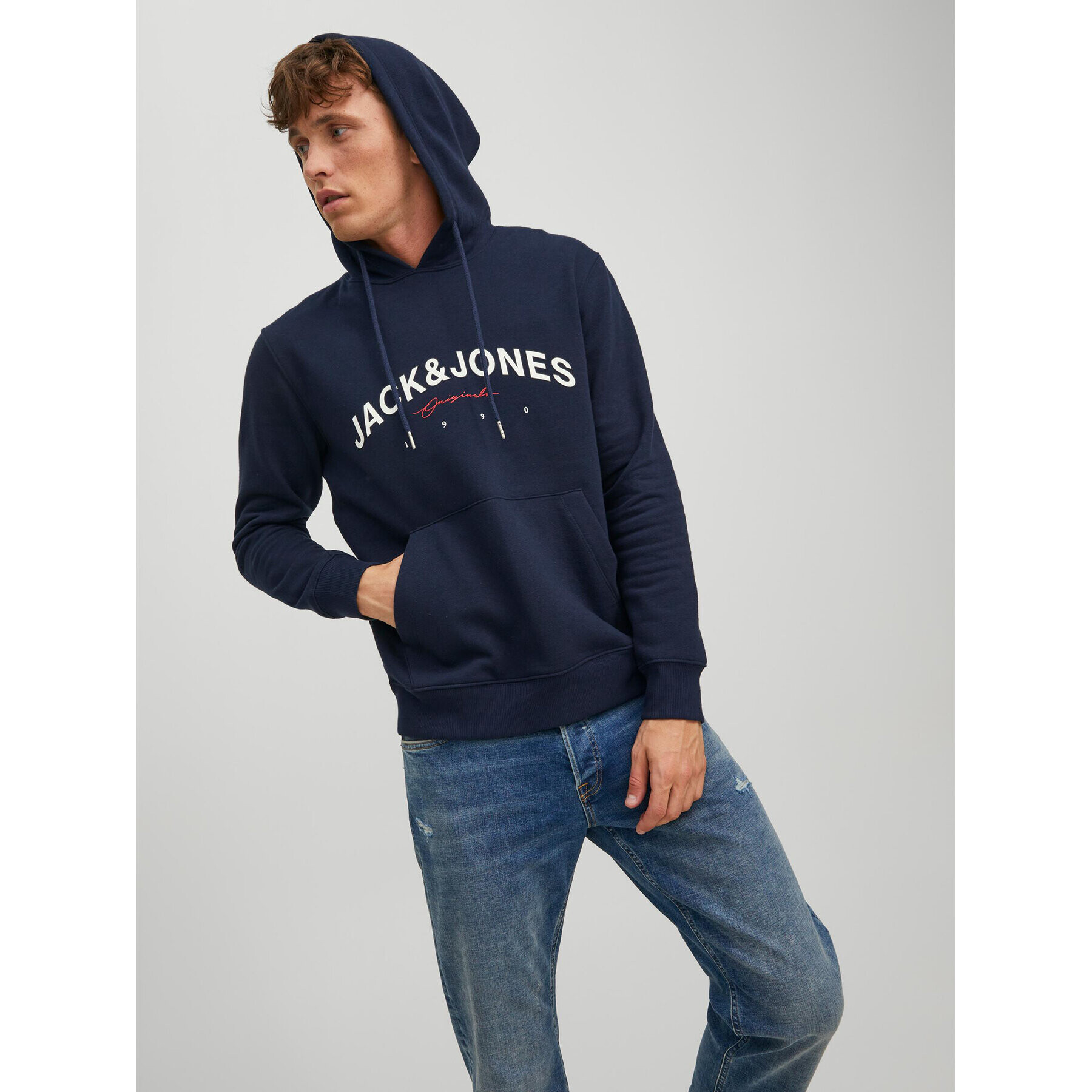 Jack&Jones Mikina Friday 12220537 Tmavomodrá Regular Fit - Pepit.cz