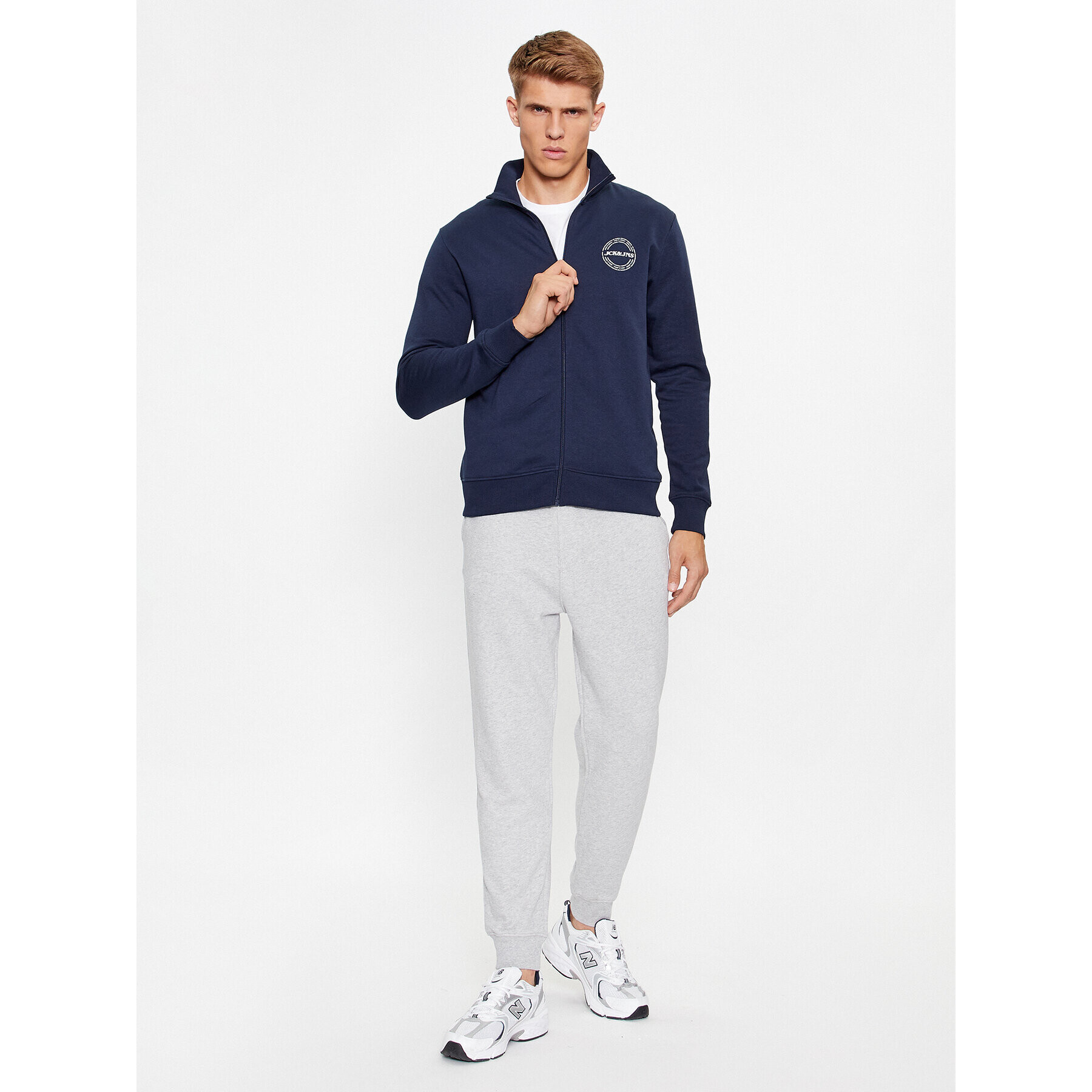 Jack&Jones Mikina Jake 12236166 Tmavomodrá Regular Fit - Pepit.cz