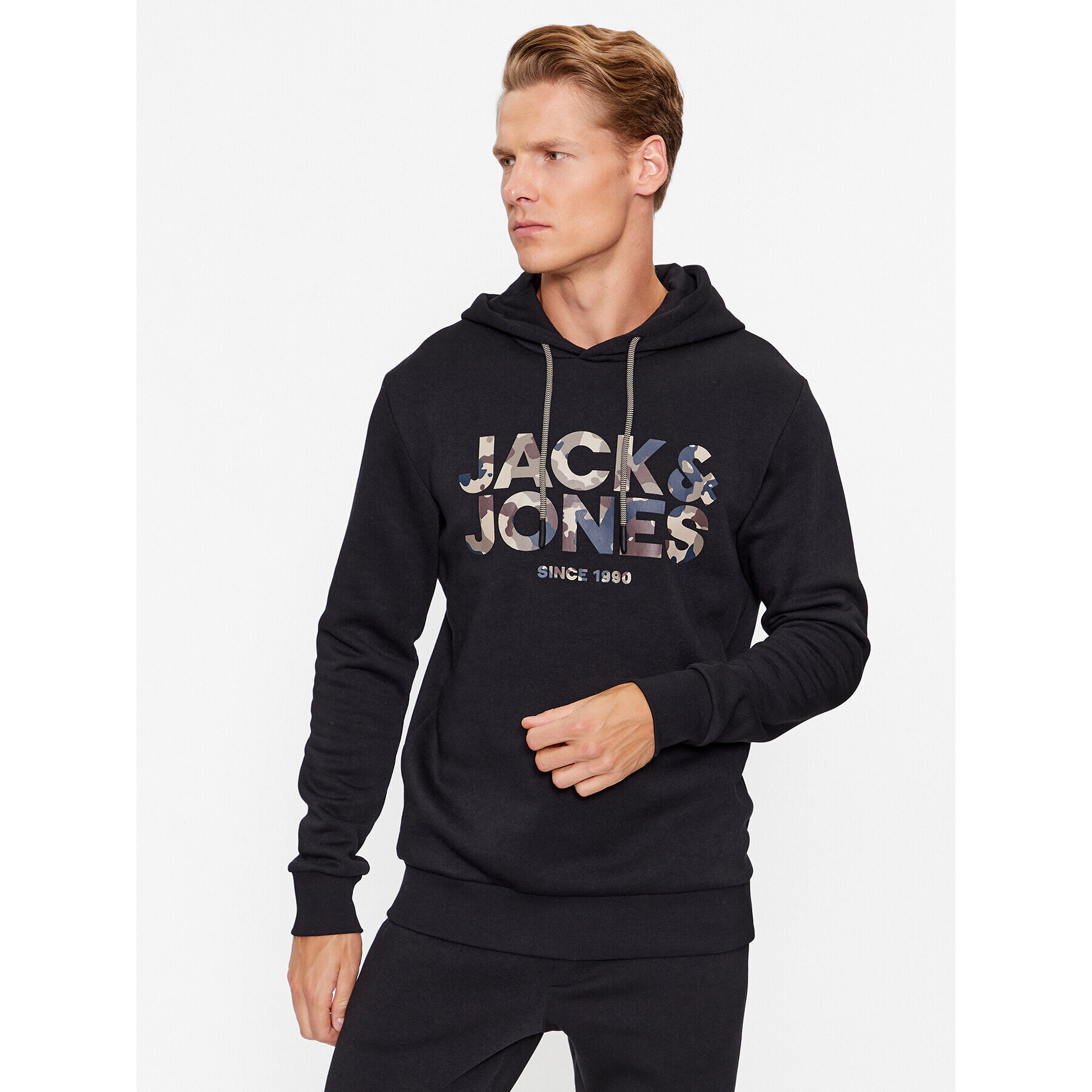 Jack&Jones Mikina James 12235338 Černá Regular Fit - Pepit.cz