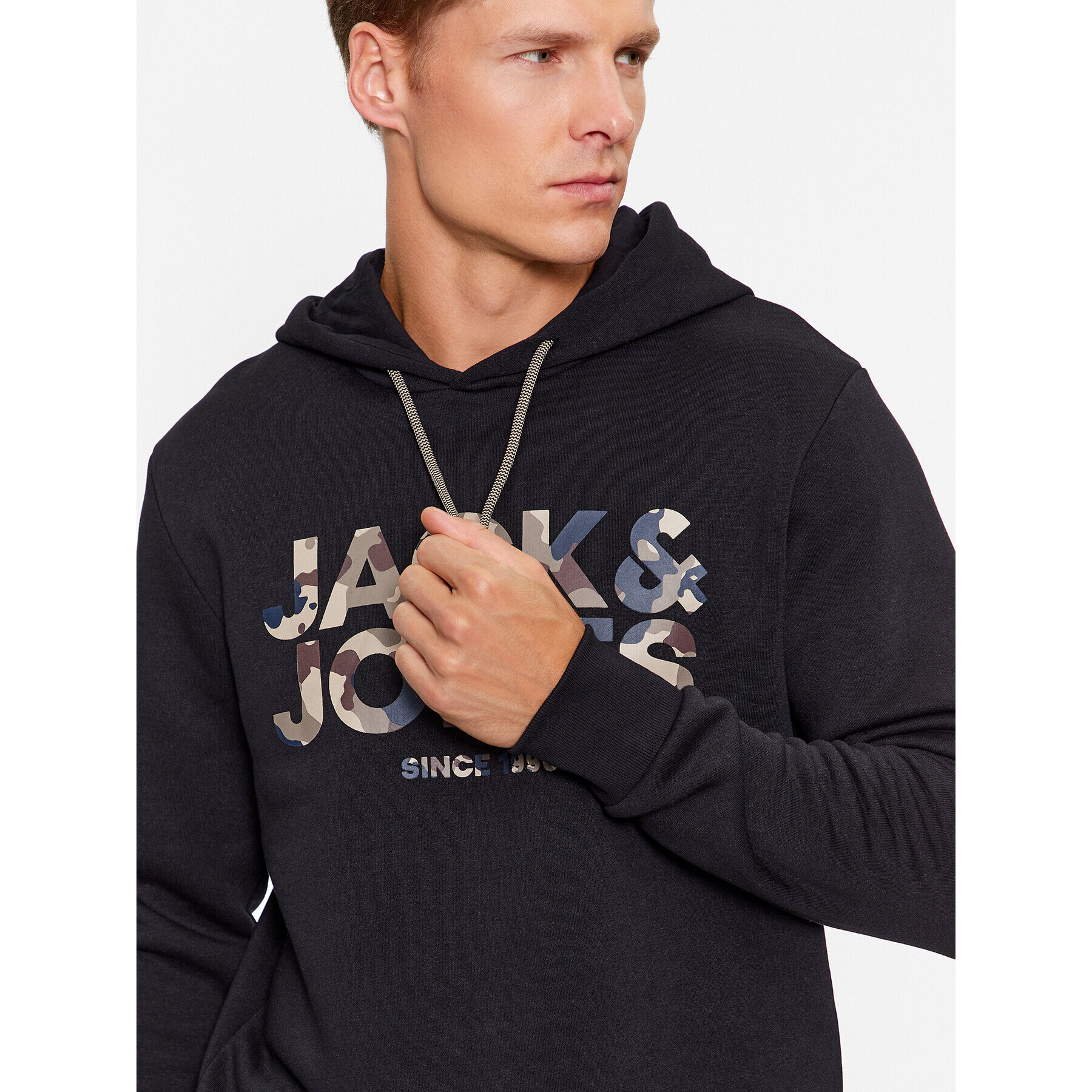 Jack&Jones Mikina James 12235338 Černá Regular Fit - Pepit.cz