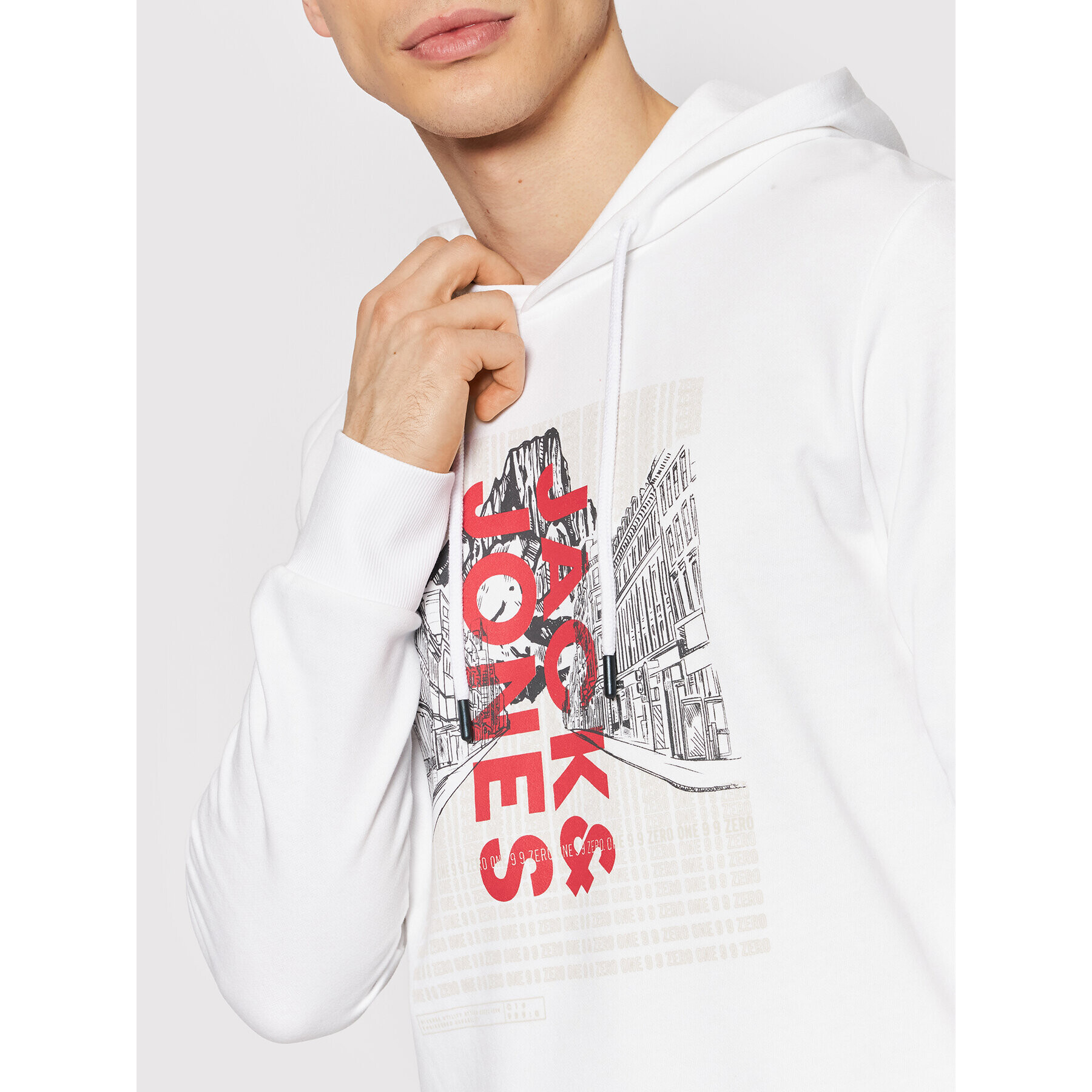 Jack&Jones Mikina Kalf 12202138 Bílá Regular Fit - Pepit.cz