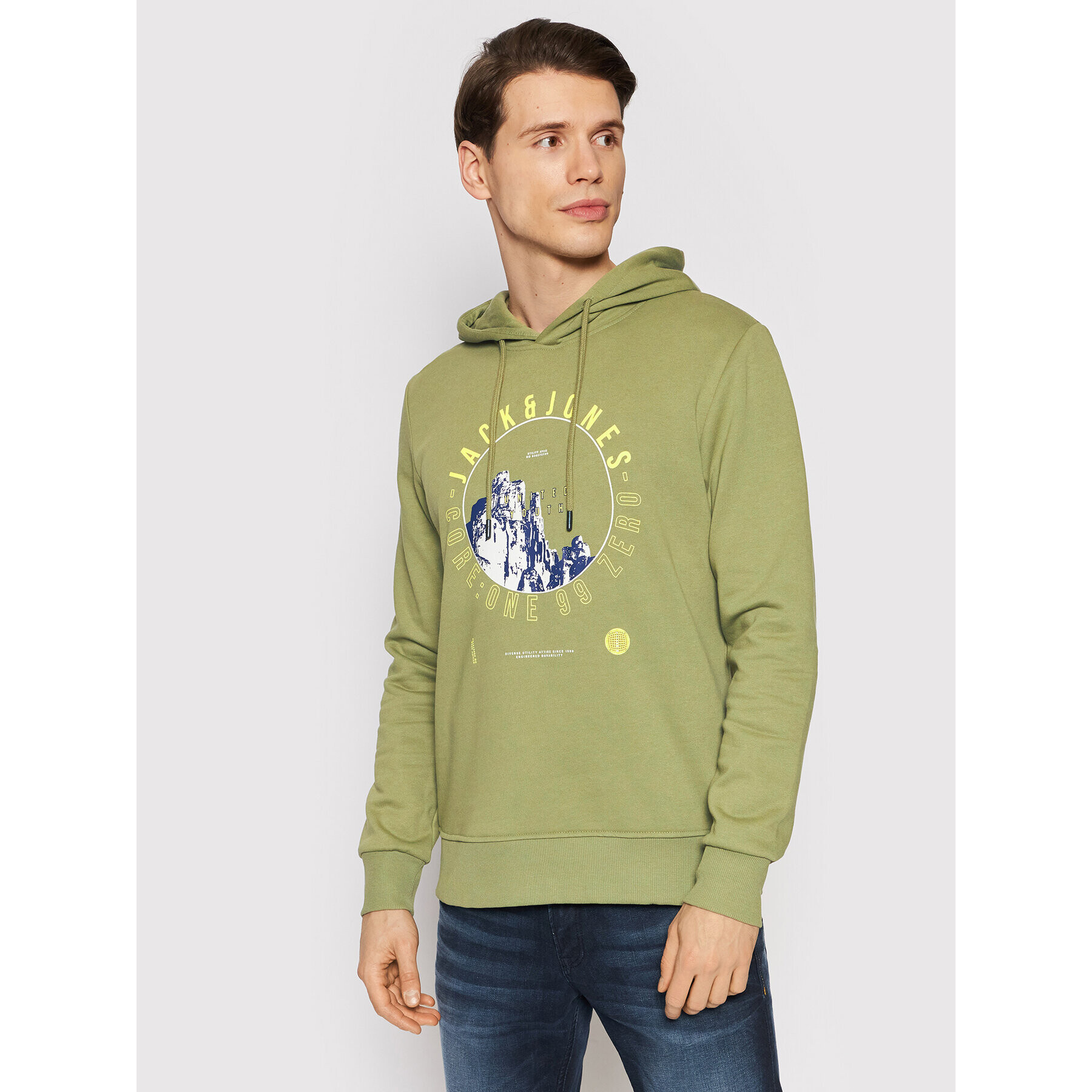 Jack&Jones Mikina Kalf 12202138 Zelená Regular Fit - Pepit.cz