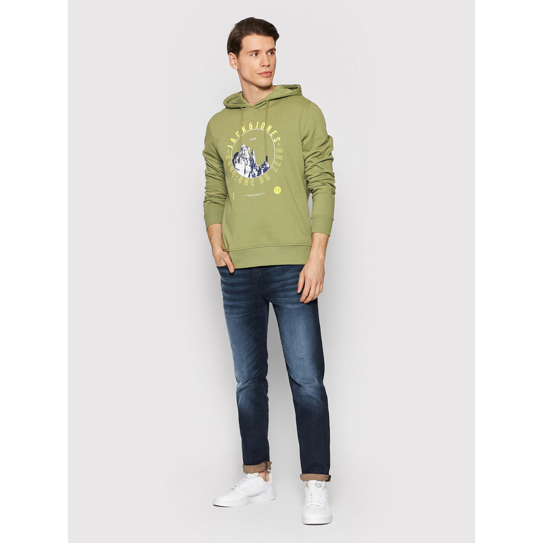 Jack&Jones Mikina Kalf 12202138 Zelená Regular Fit - Pepit.cz