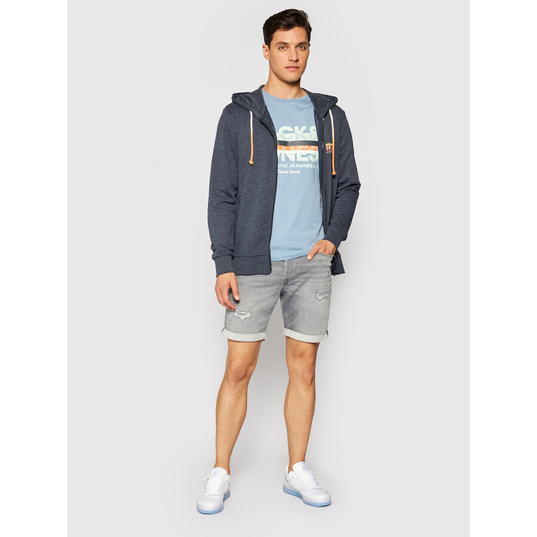 Jack&Jones Mikina Laguna 12188282 Tmavomodrá Regular Fit - Pepit.cz