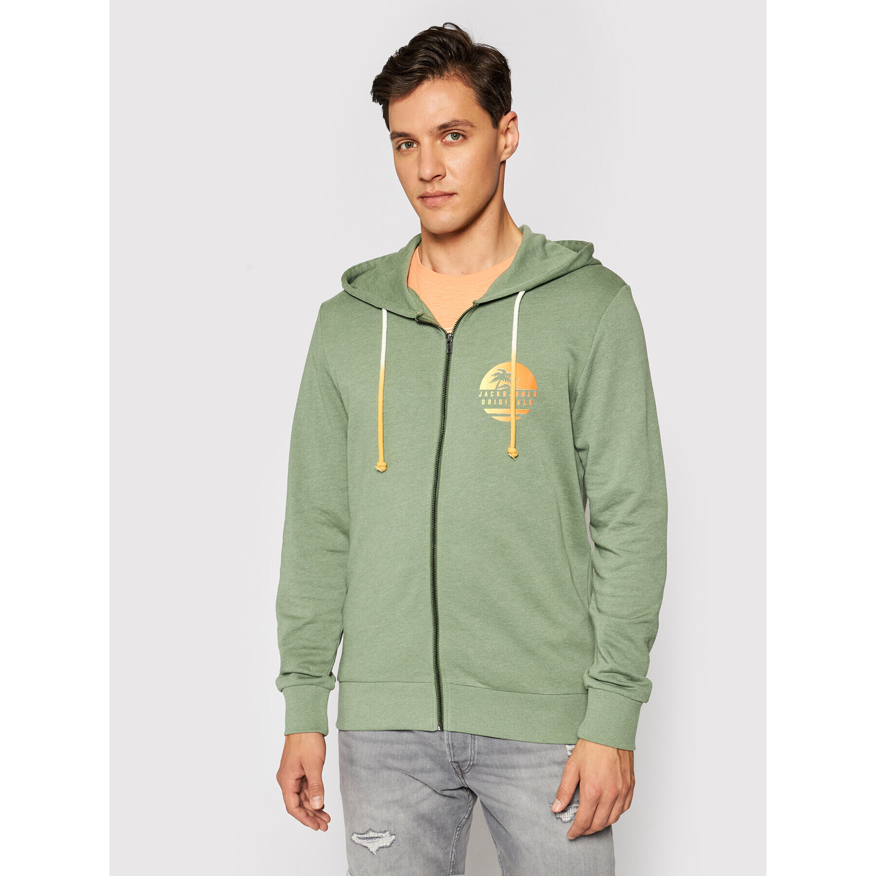 Jack&Jones Mikina Laguna 12188282 Zelená Regular Fit - Pepit.cz