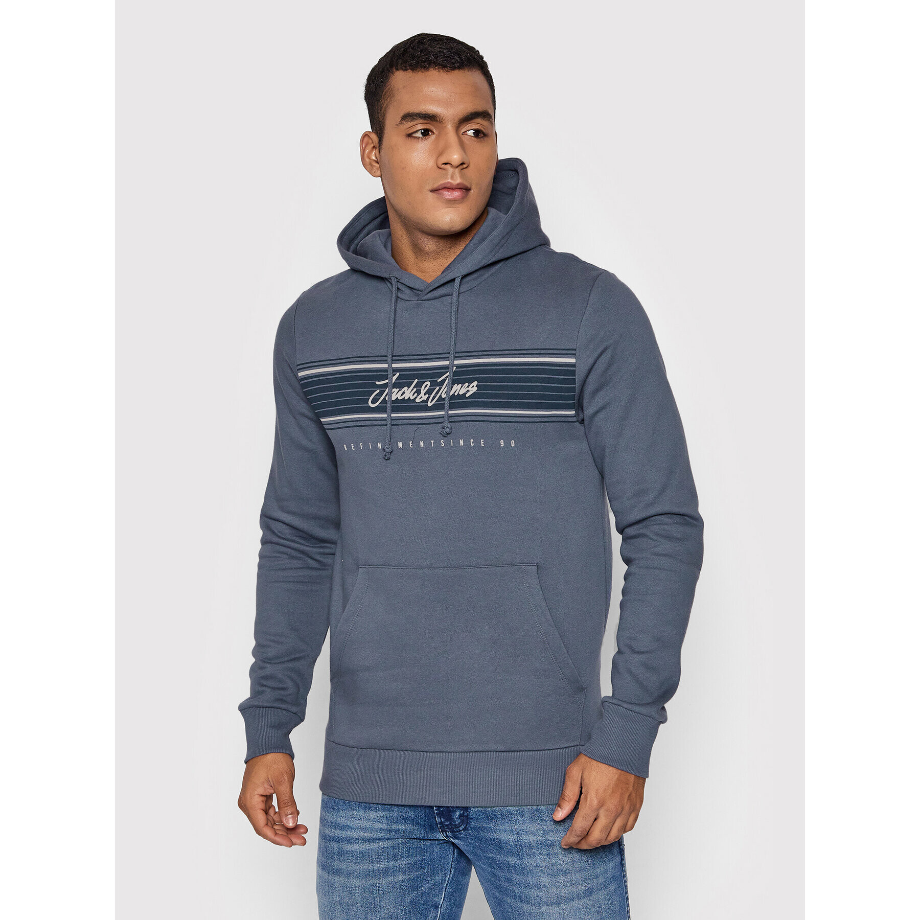 Jack&Jones Mikina Leo 12200768 Modrá Regular Fit - Pepit.cz