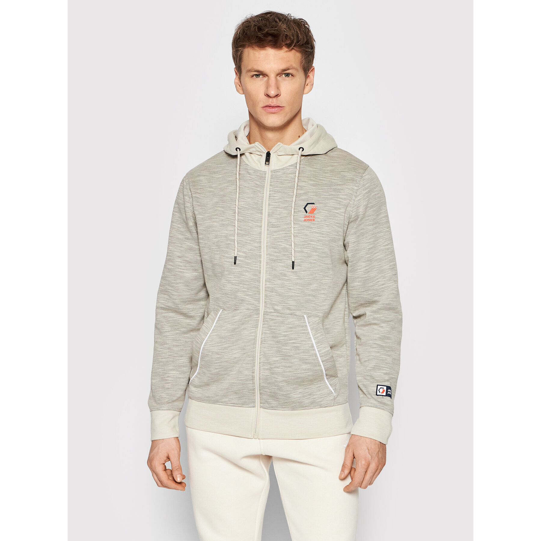 Jack&Jones Mikina Logan 12206340 Šedá Regular Fit - Pepit.cz