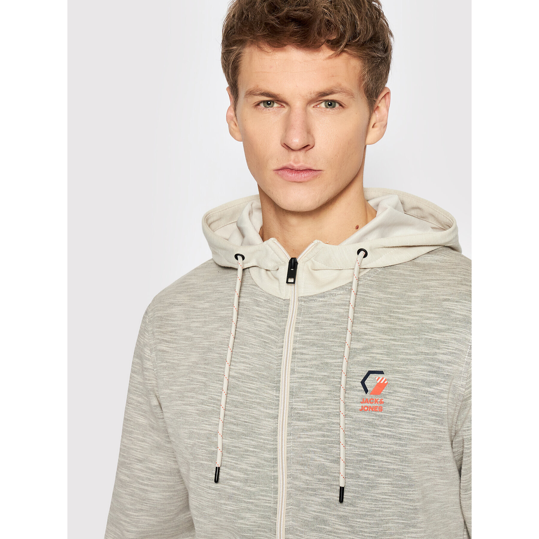 Jack&Jones Mikina Logan 12206340 Šedá Regular Fit - Pepit.cz