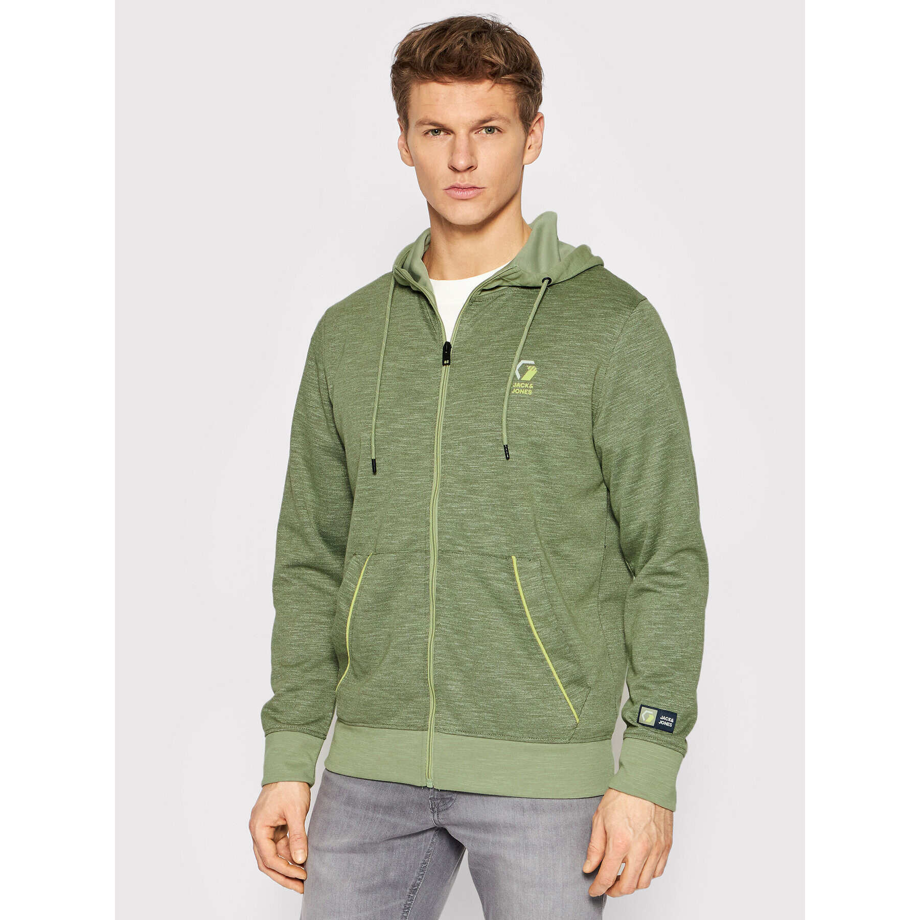 Jack&Jones Mikina Logan 12206340 Zelená Regular Fit - Pepit.cz