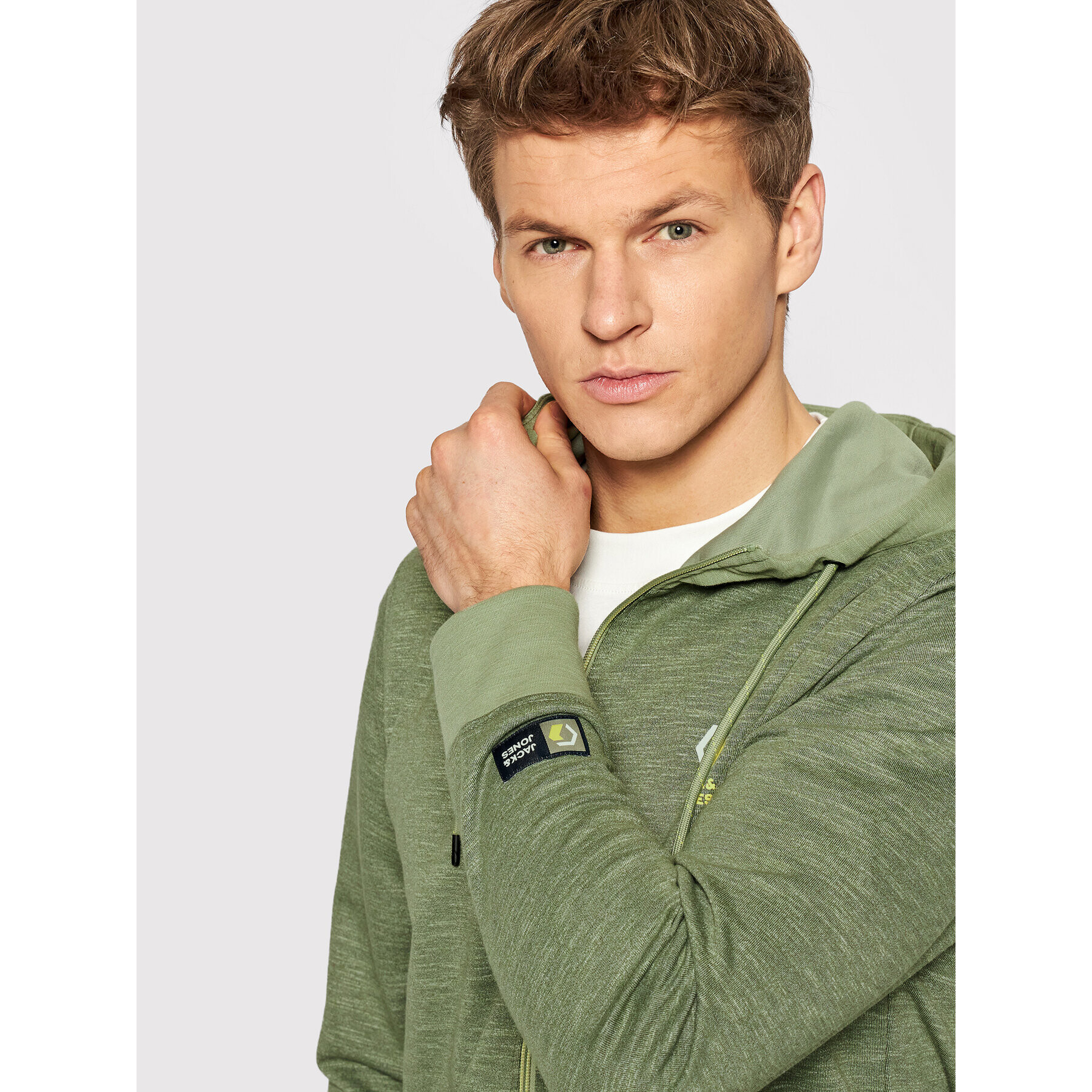 Jack&Jones Mikina Logan 12206340 Zelená Regular Fit - Pepit.cz