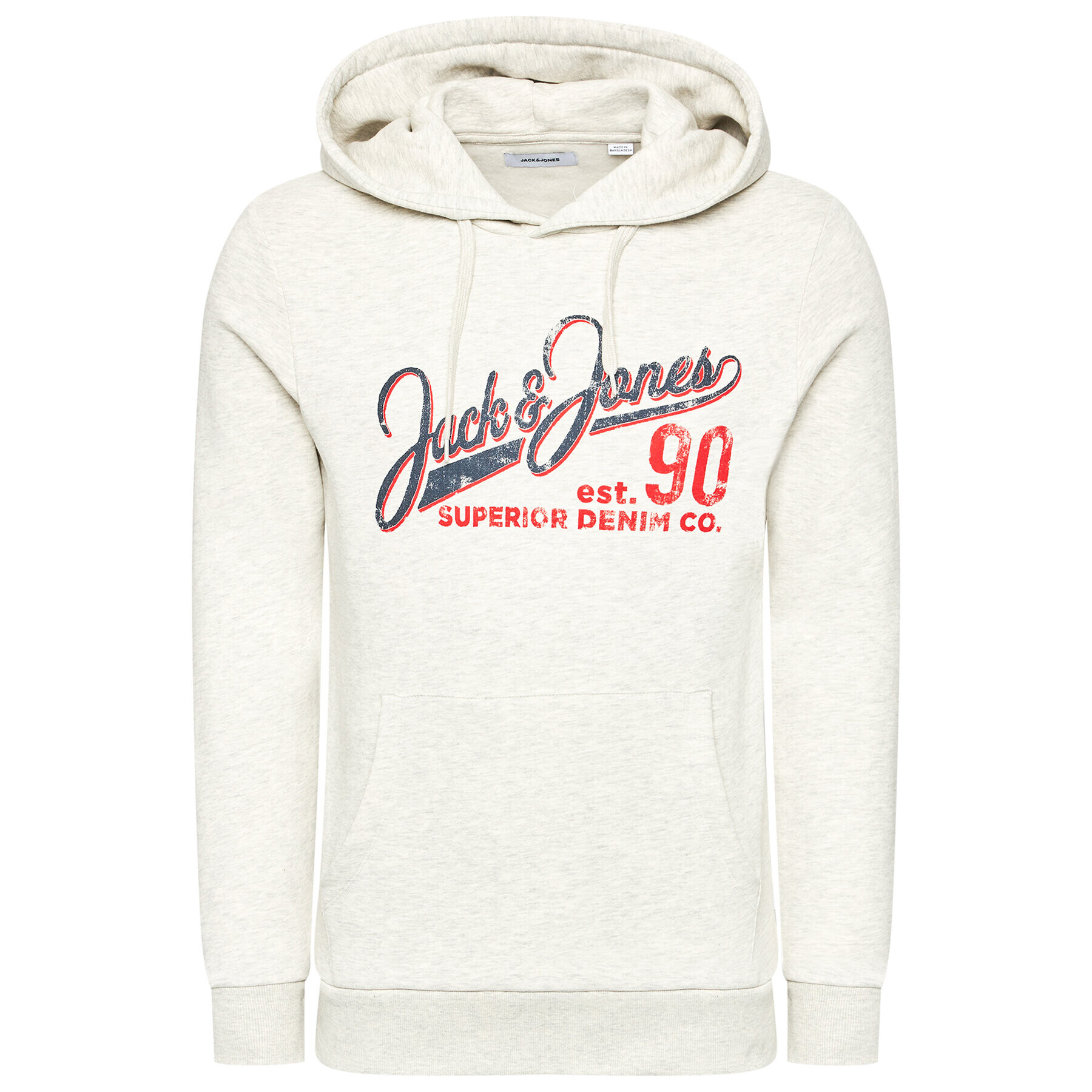 Jack&Jones Mikina Logo 12172349 Šedá Regular Fit - Pepit.cz