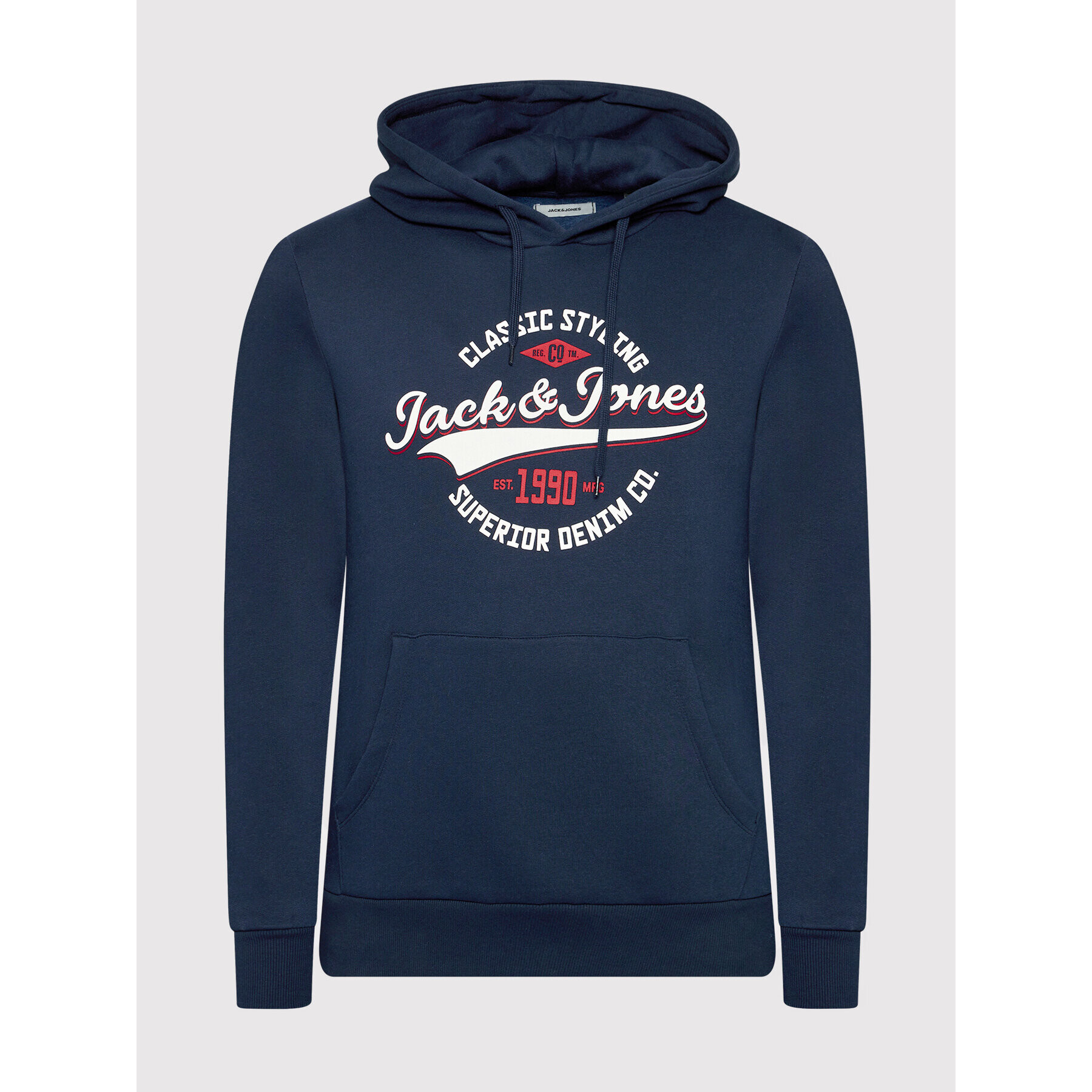 Jack&Jones Mikina Logo 12189736 Tmavomodrá Regular Fit - Pepit.cz