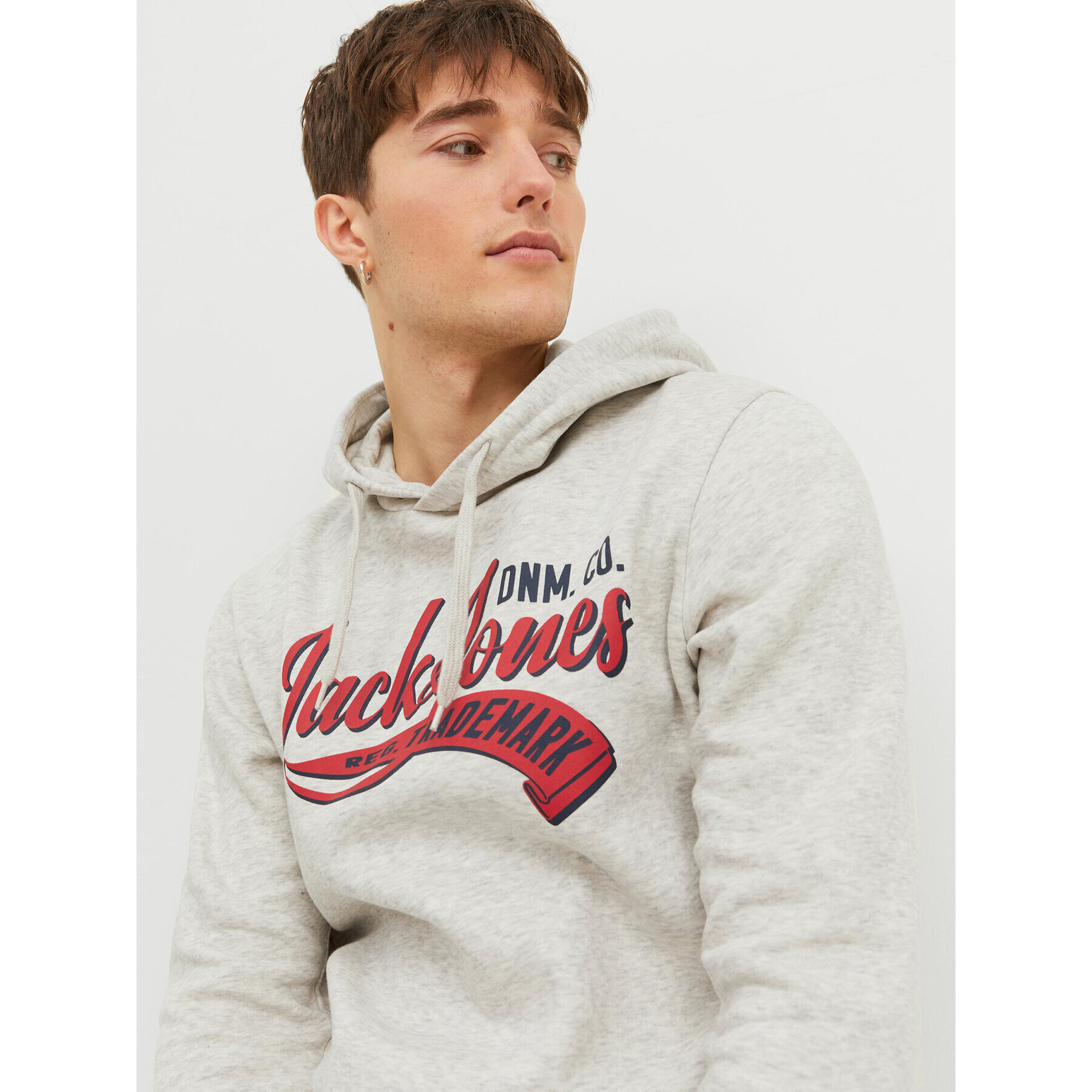 Jack&Jones Mikina Logo 12233597 Šedá Standard Fit - Pepit.cz