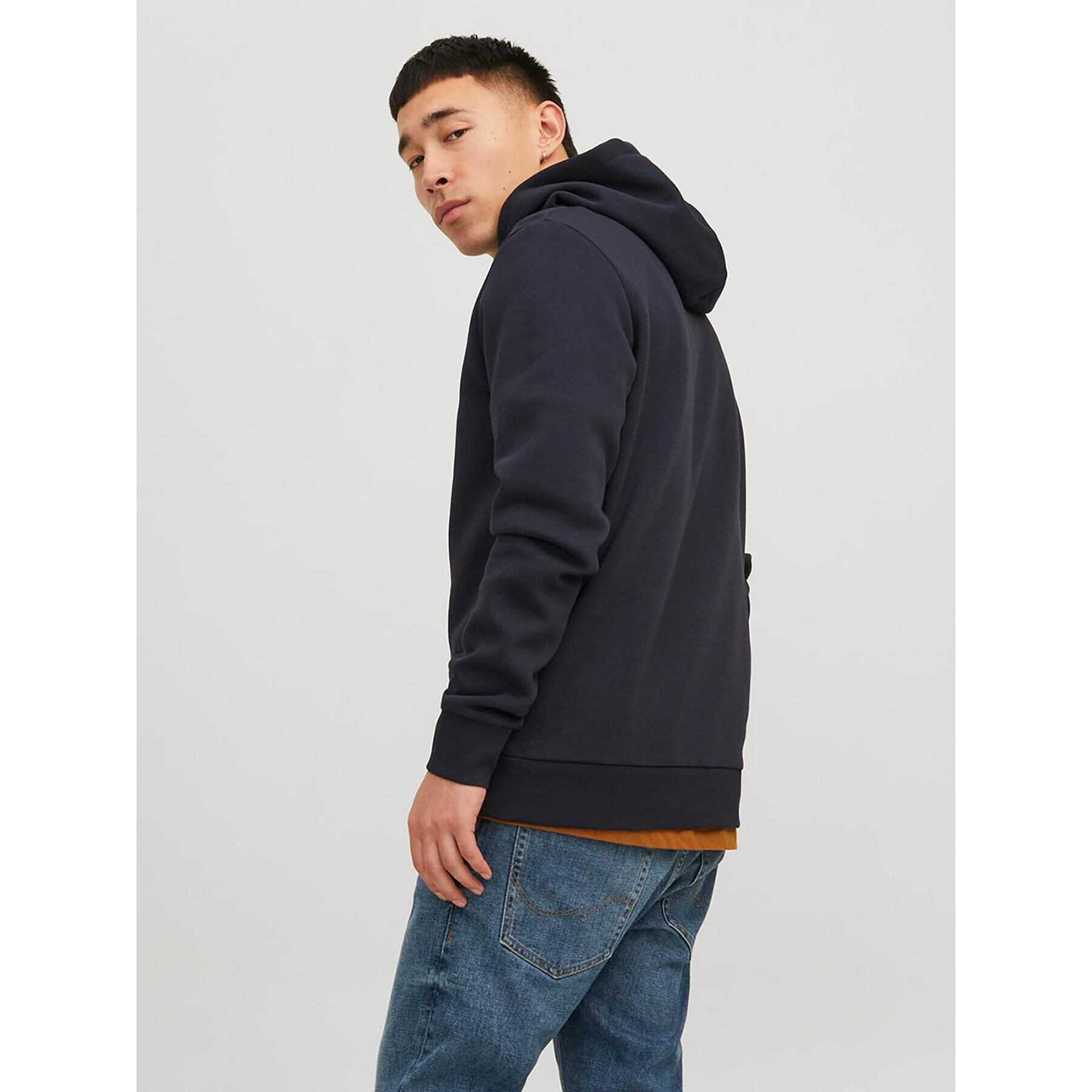 Jack&Jones Mikina Logo 12233597 Tmavomodrá Standard Fit - Pepit.cz