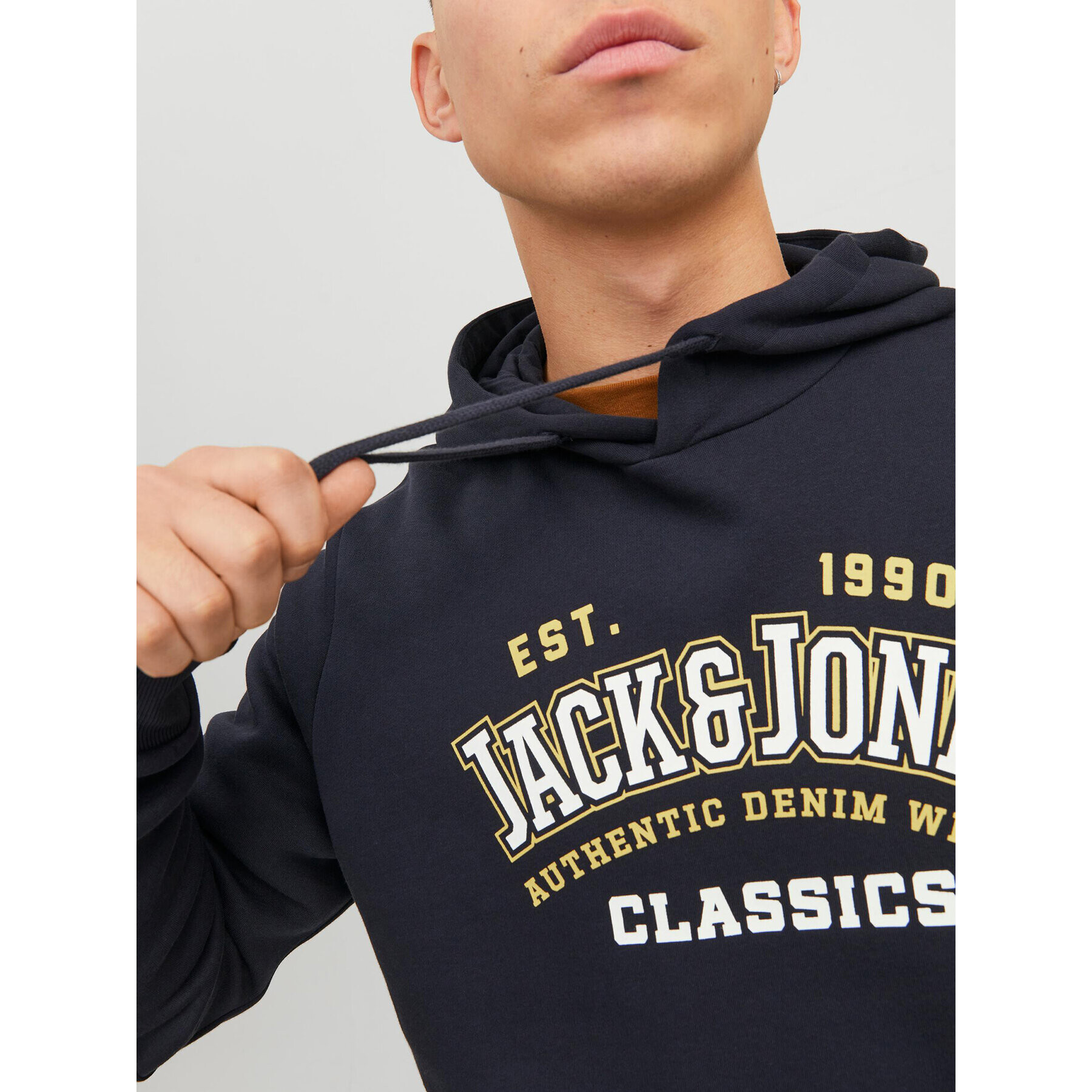 Jack&Jones Mikina Logo 12233597 Tmavomodrá Standard Fit - Pepit.cz