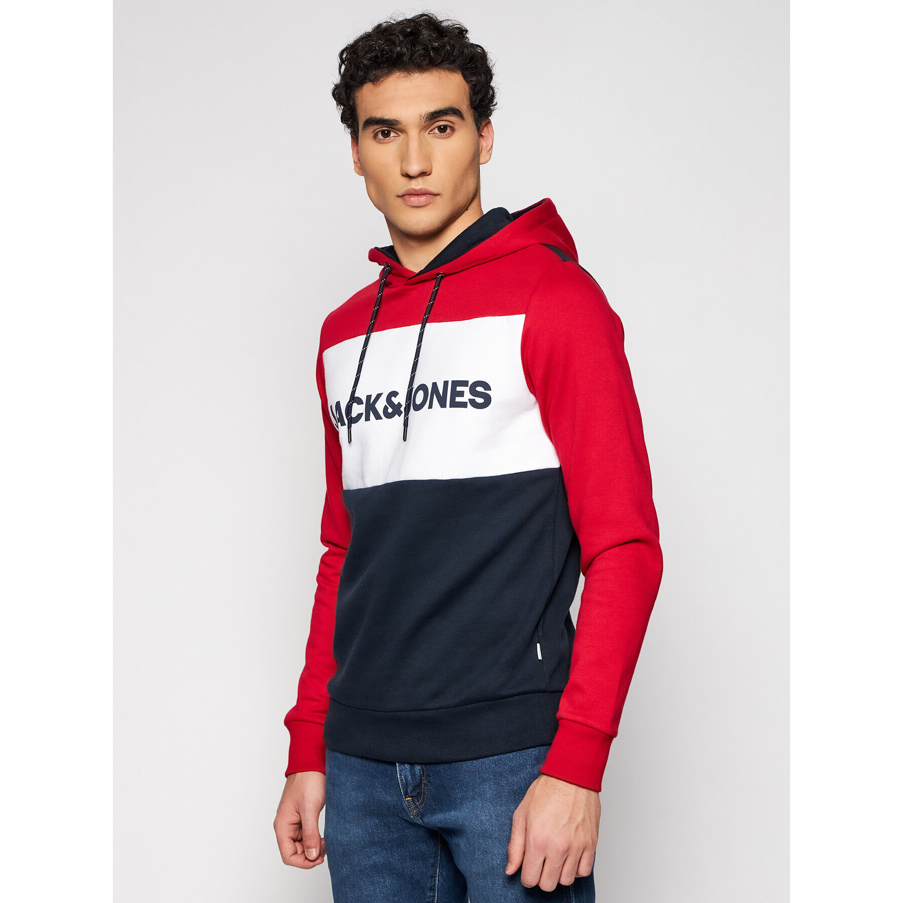 Jack&Jones Mikina Logo Blocking 12172344 Barevná Regular Fit - Pepit.cz