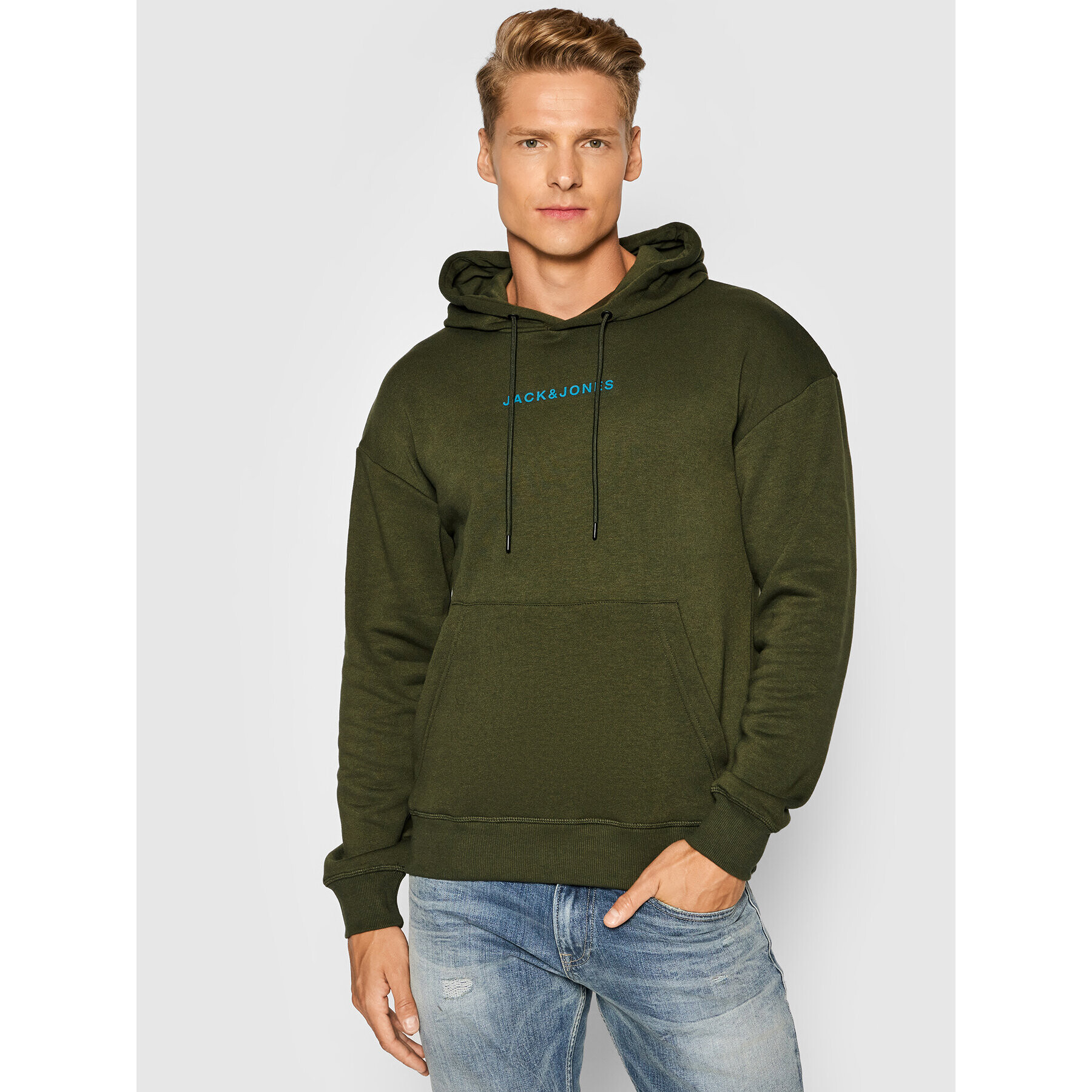 Jack&Jones Mikina Marco 12192830 Zelená Relaxed Fit - Pepit.cz