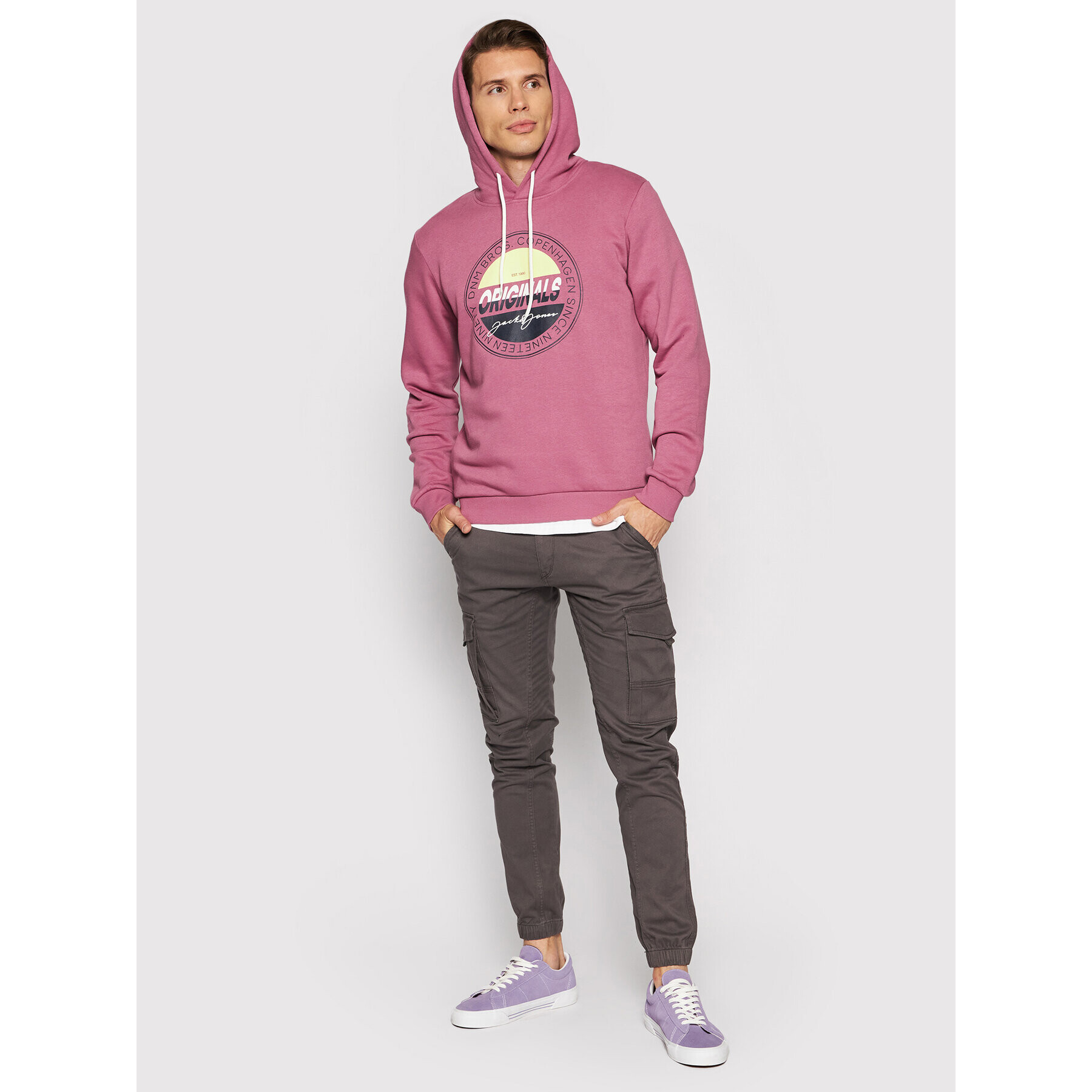 Jack&Jones Mikina Mason 12193645 Růžová Standard Fit - Pepit.cz