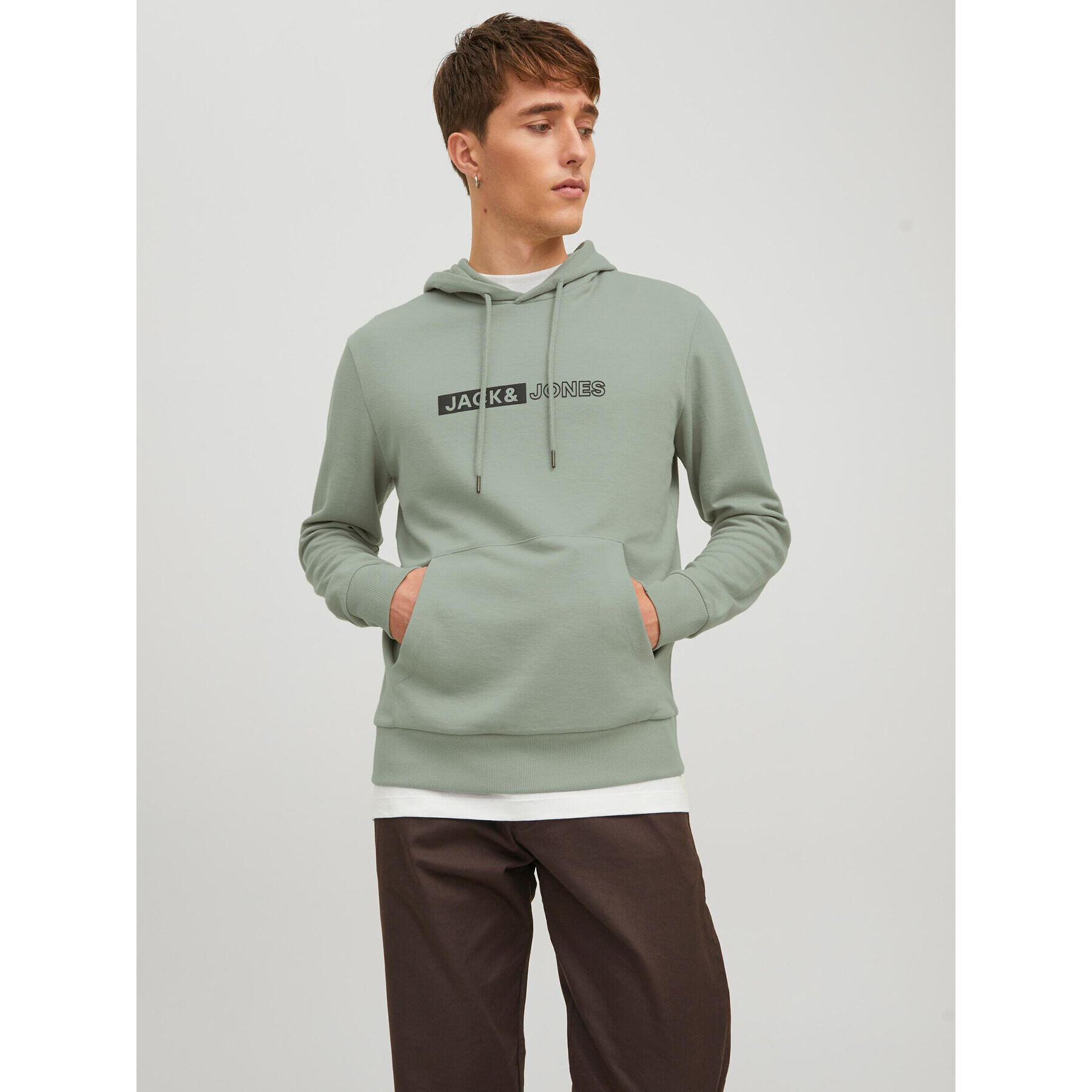 Jack&Jones Mikina Neo 12223701 Zelená Regular Fit - Pepit.cz