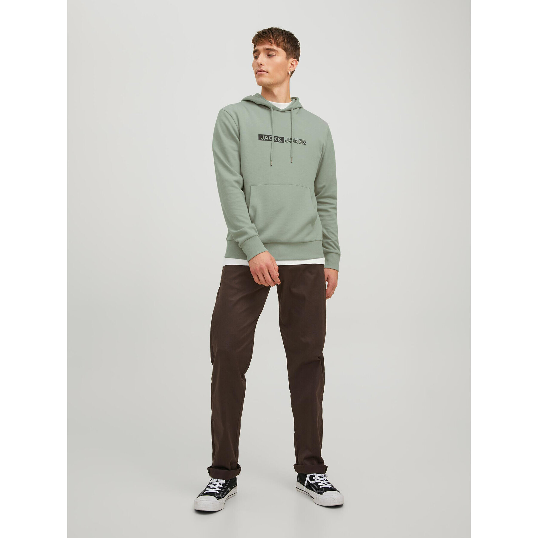 Jack&Jones Mikina Neo 12223701 Zelená Regular Fit - Pepit.cz