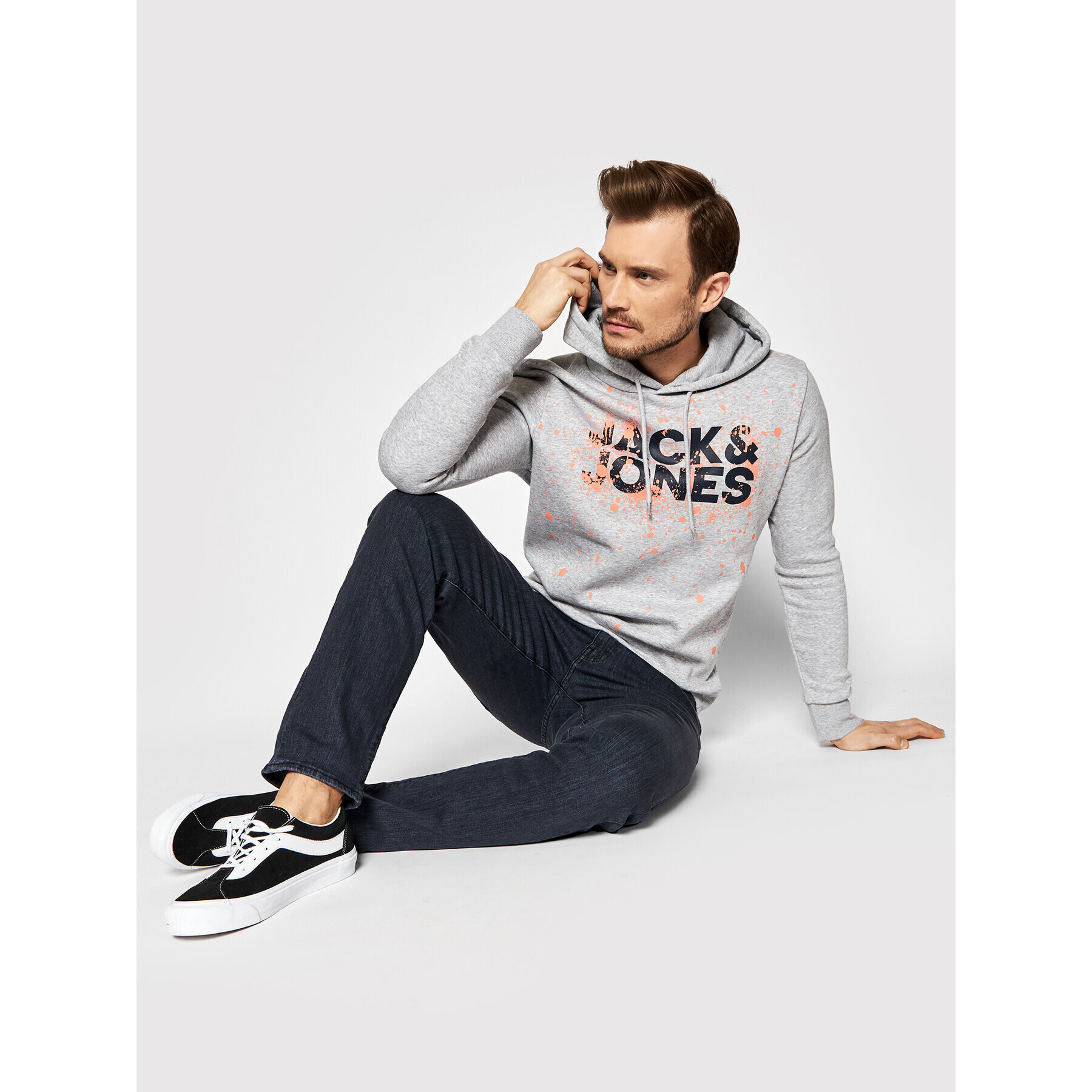 Jack&Jones Mikina New Splash 12200462 Šedá Regular Fit - Pepit.cz