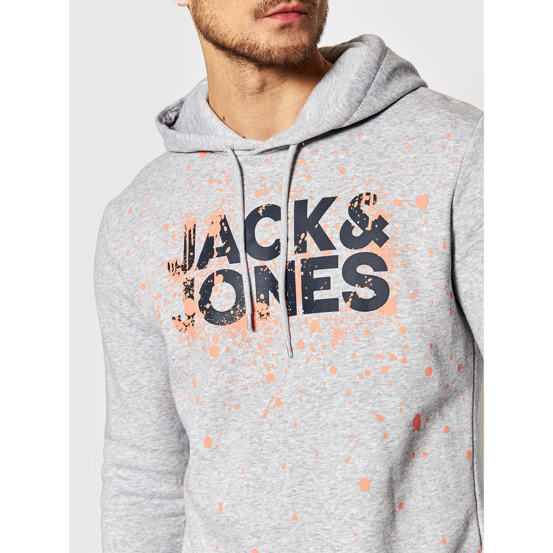 Jack&Jones Mikina New Splash 12200462 Šedá Regular Fit - Pepit.cz