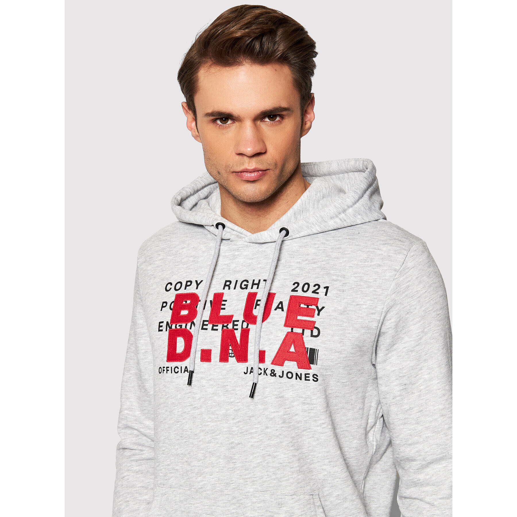 Jack&Jones Mikina River 12197950 Šedá Regular Fit - Pepit.cz