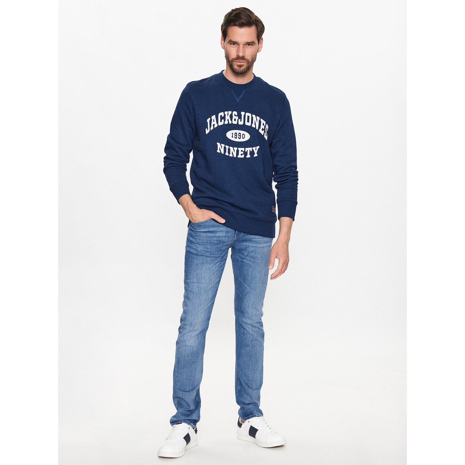 Jack&Jones Mikina Roger 12229149 Tmavomodrá Standard Fit - Pepit.cz