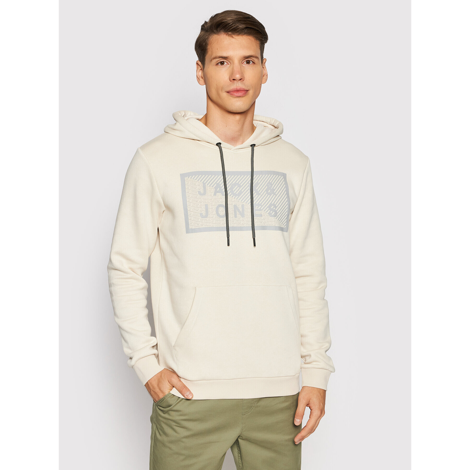 Jack&Jones Mikina Shawn 12195903 Béžová Regular Fit - Pepit.cz