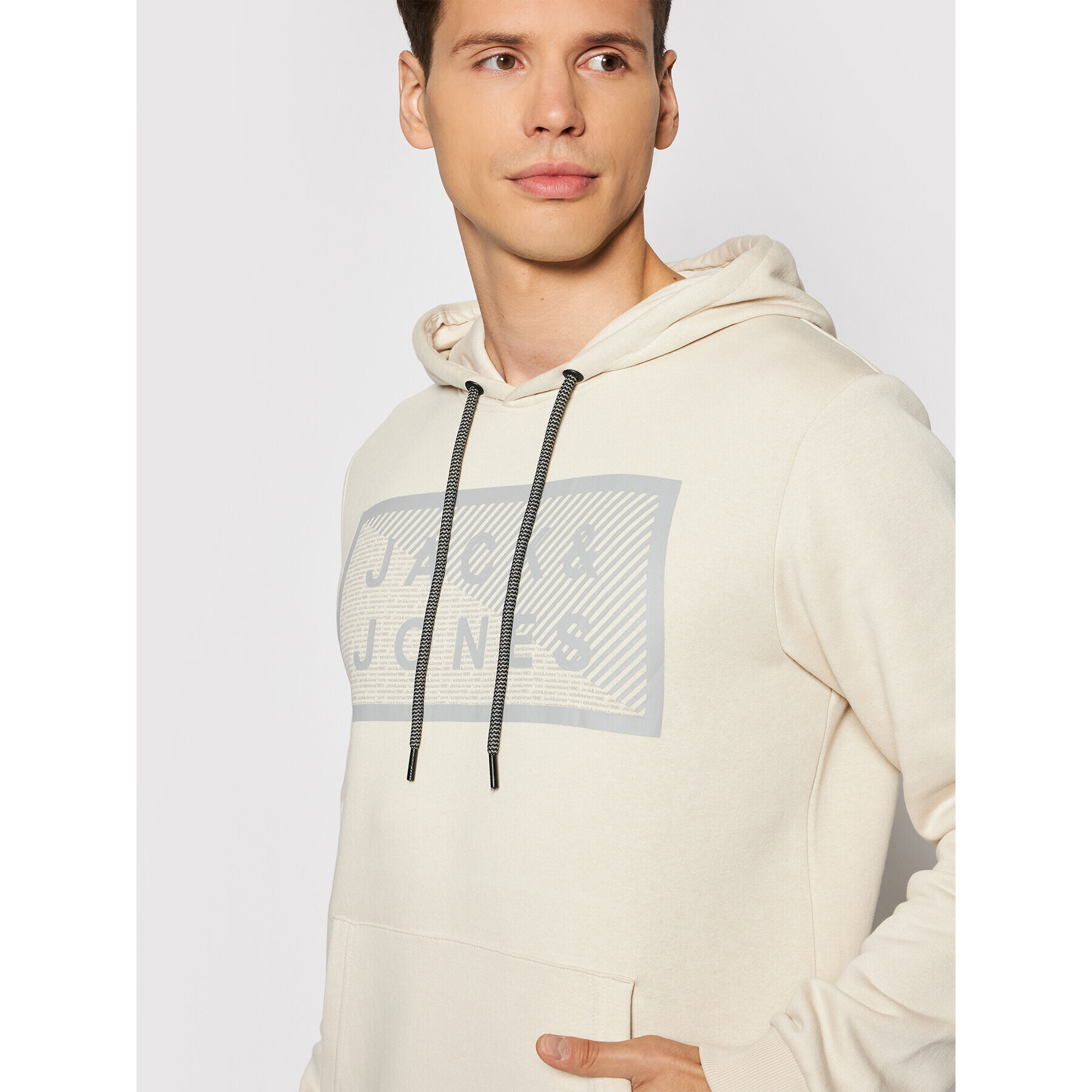 Jack&Jones Mikina Shawn 12195903 Béžová Regular Fit - Pepit.cz