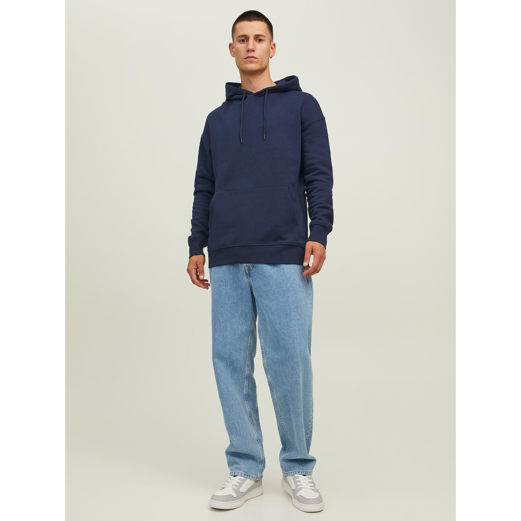 Jack&Jones Mikina Star 12208157 Tmavomodrá Relaxed Fit - Pepit.cz