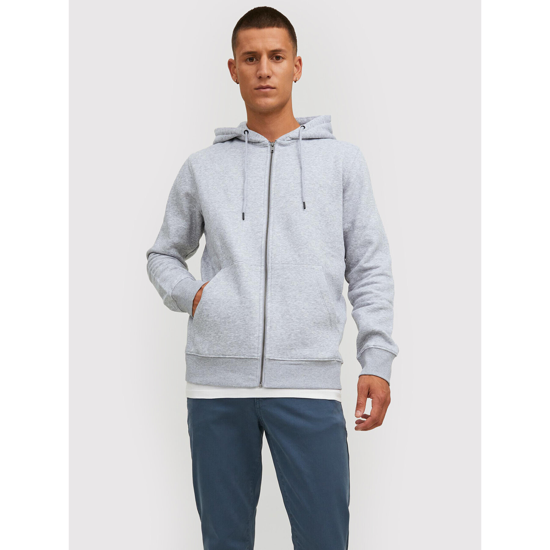 Jack&Jones Mikina Star 12210830 Šedá Regular Fit - Pepit.cz