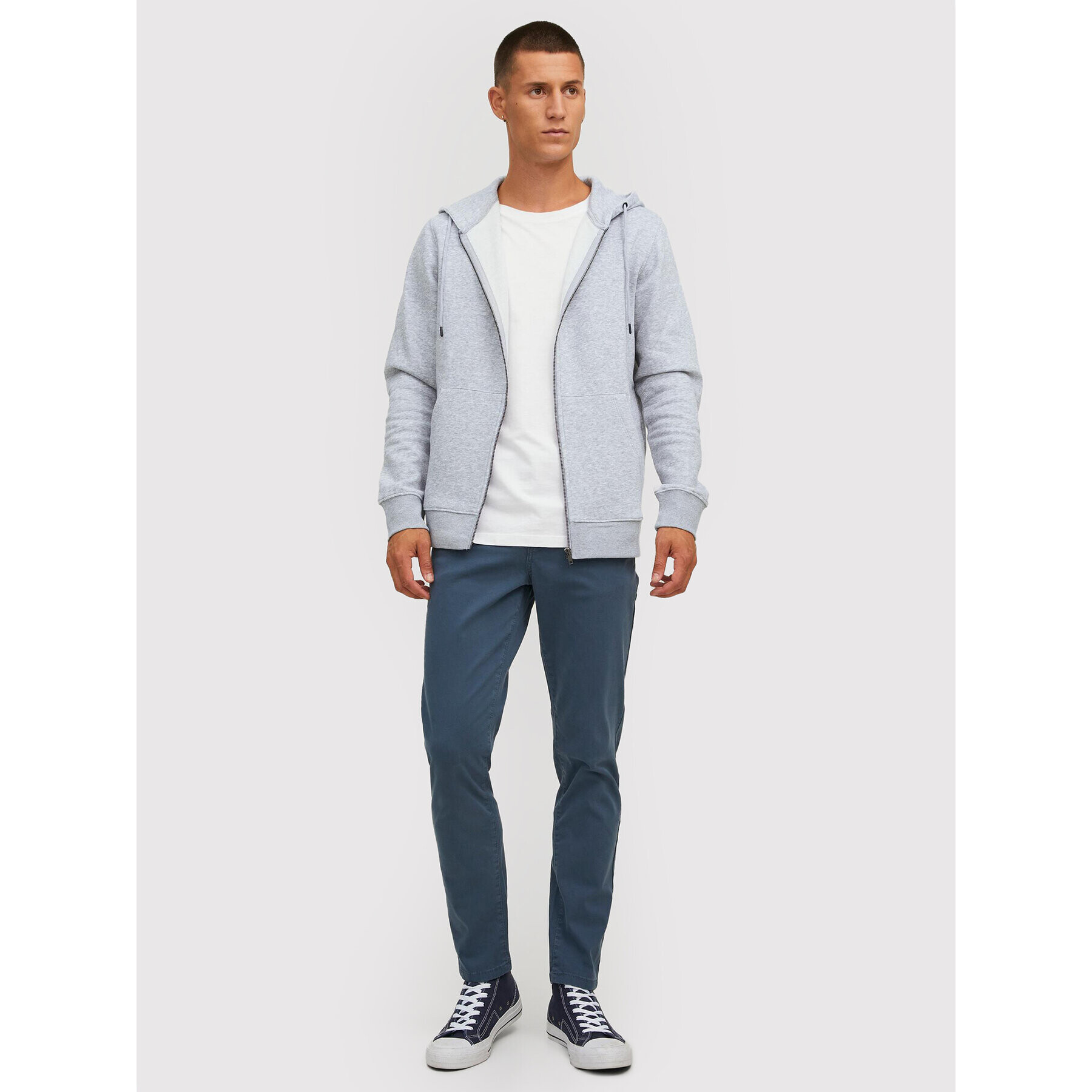 Jack&Jones Mikina Star 12210830 Šedá Regular Fit - Pepit.cz