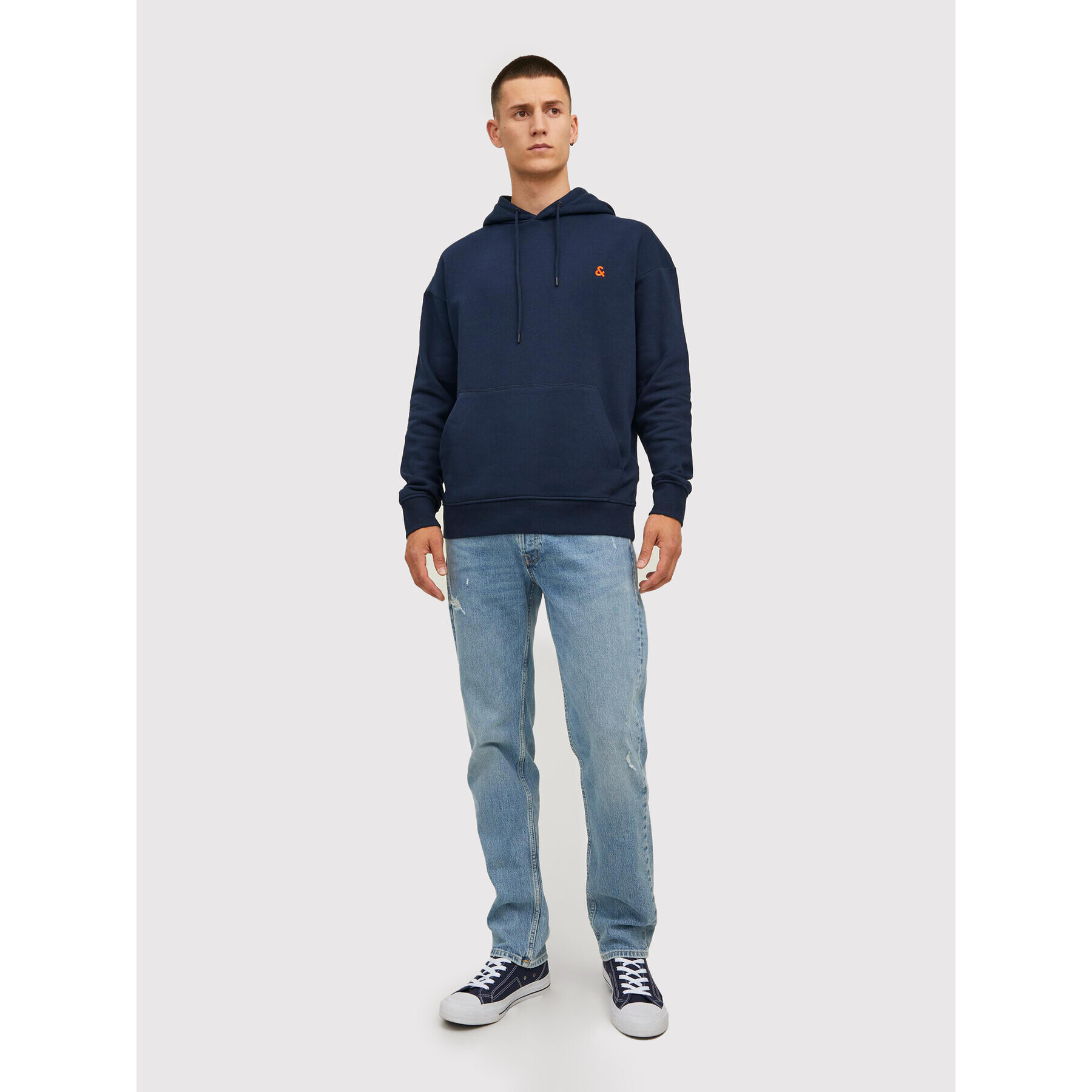 Jack&Jones Mikina Star 12212404 Tmavomodrá Regular Fit - Pepit.cz