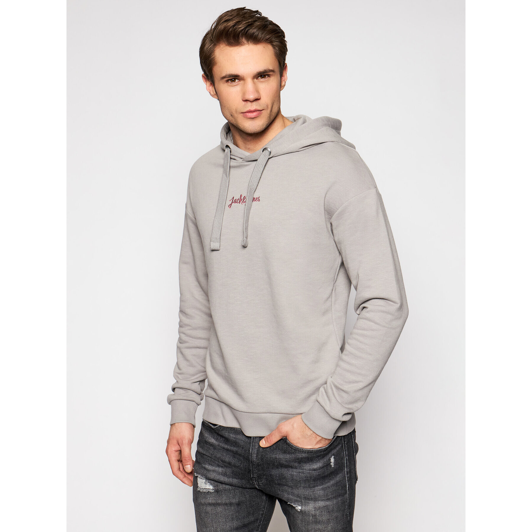 Jack&Jones Mikina Stockholm 12186285 Šedá Relaxed Fit - Pepit.cz