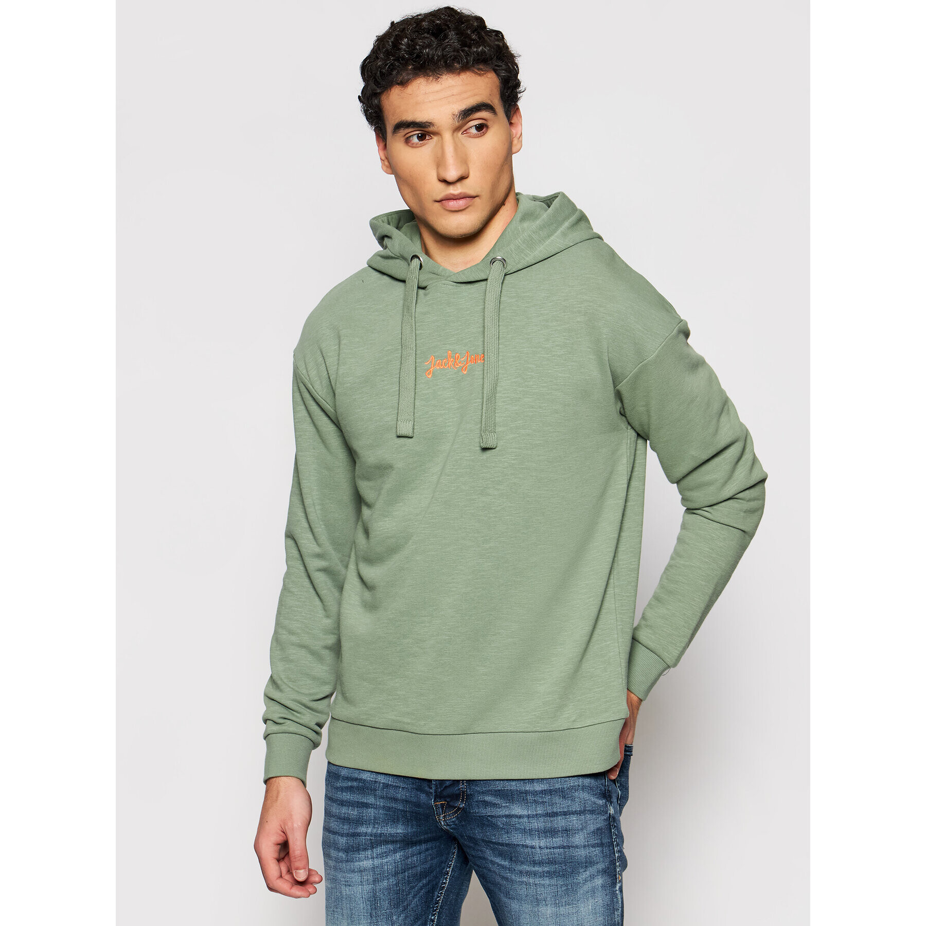 Jack&Jones Mikina Stockholm 12186285 Zelená Relaxed Fit - Pepit.cz