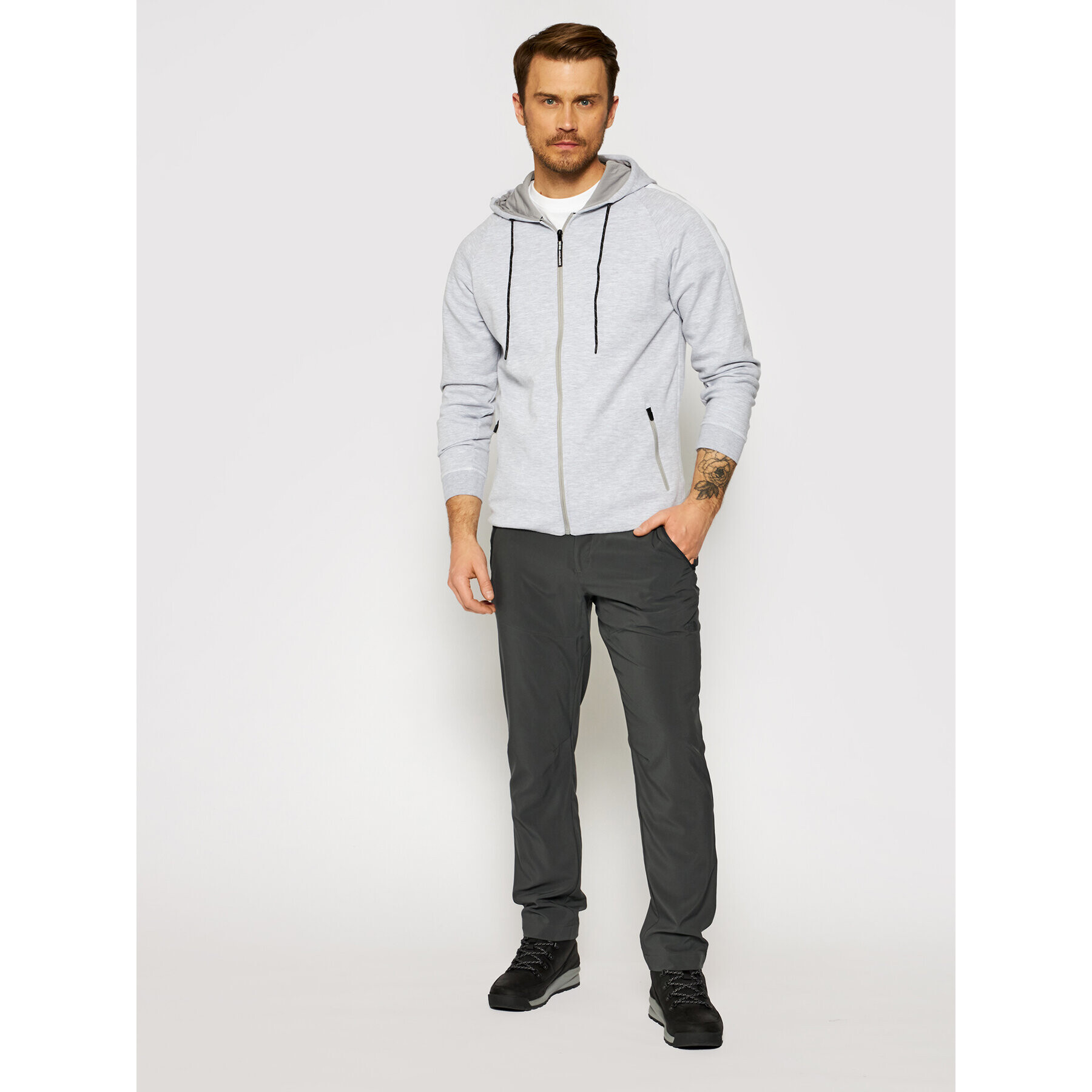 Jack&Jones Mikina Taped 12187897 Šedá Regular Fit - Pepit.cz