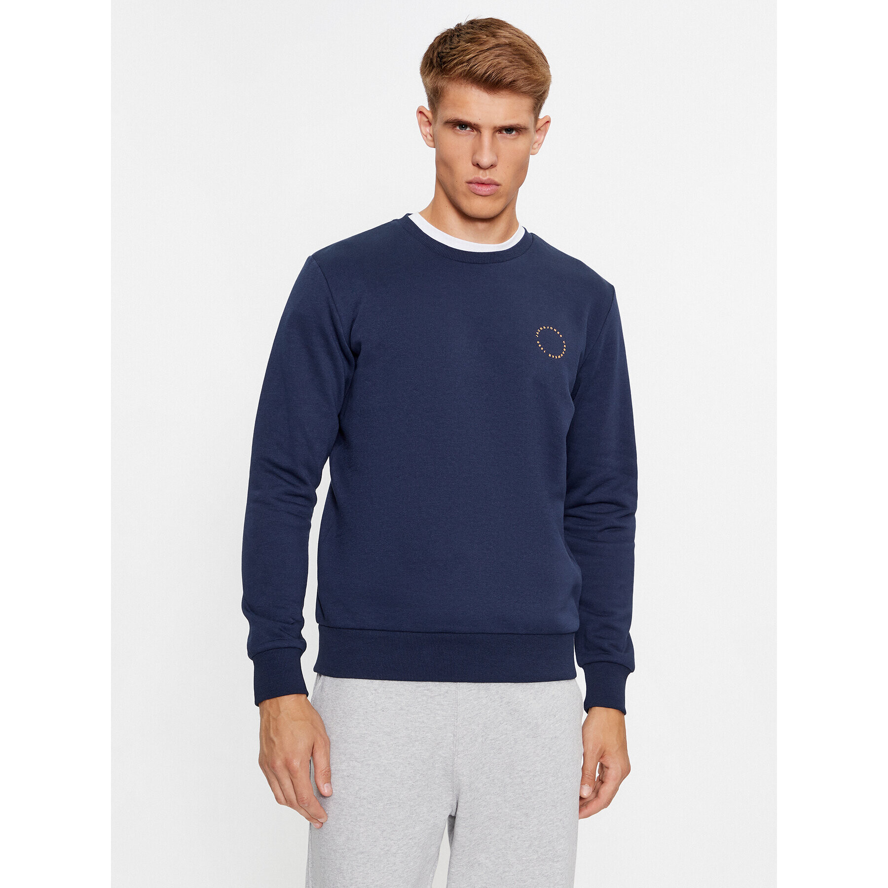 Jack&Jones Mikina Thiba 12236175 Tmavomodrá Regular Fit - Pepit.cz