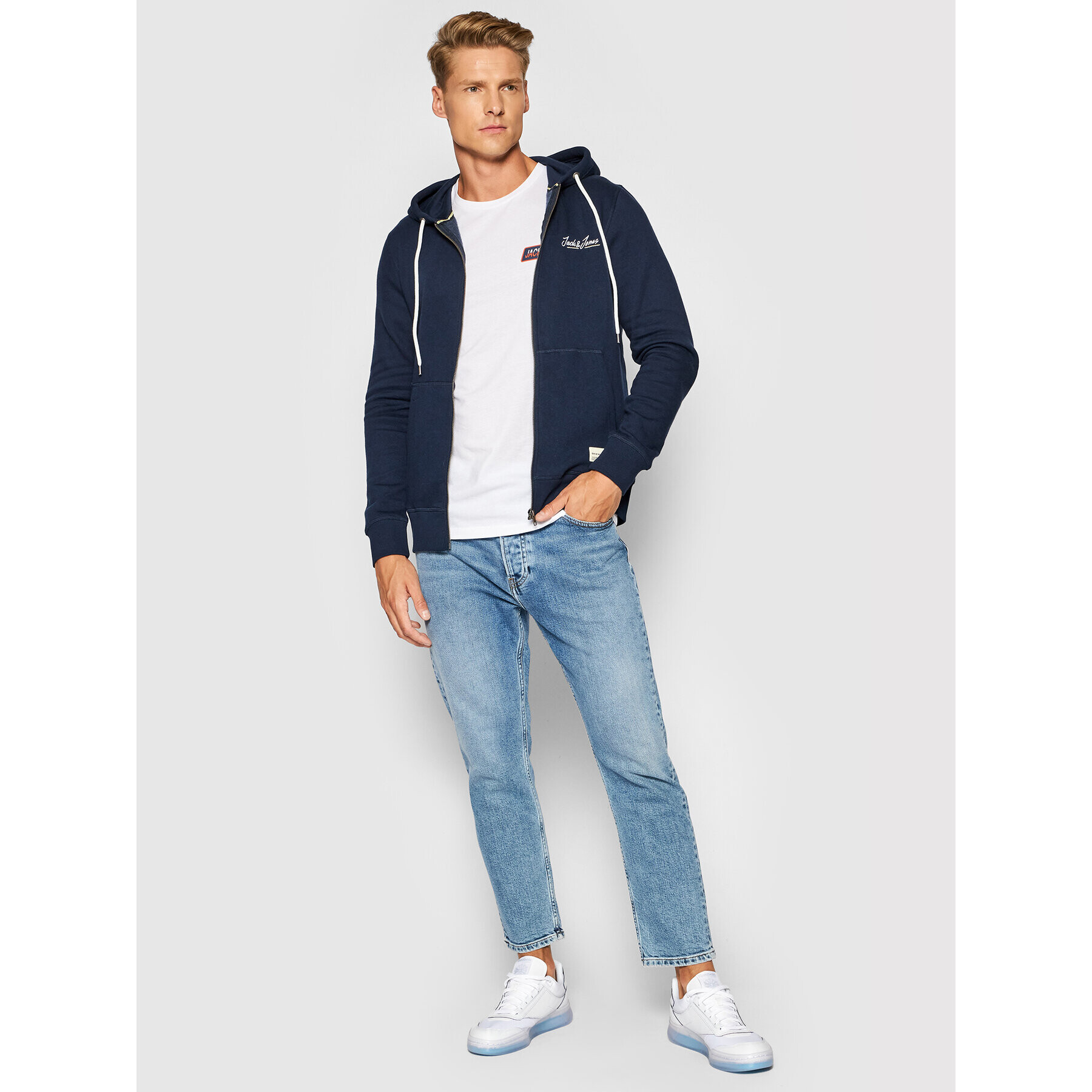 Jack&Jones Mikina Tons 12193672 Tmavomodrá Standard Fit - Pepit.cz