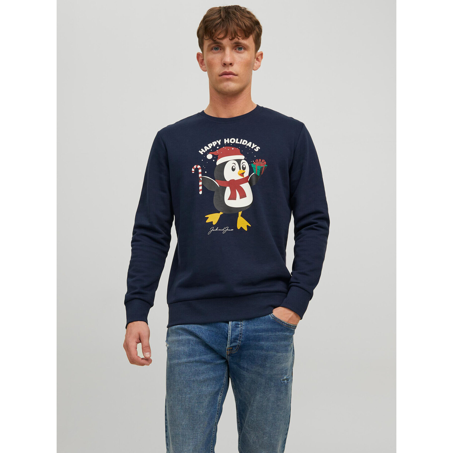 Jack&Jones Mikina Toon 12219685 Tmavomodrá Regular Fit - Pepit.cz