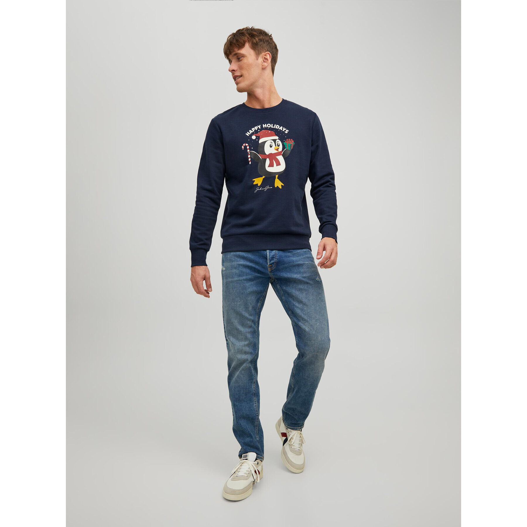 Jack&Jones Mikina Toon 12219685 Tmavomodrá Regular Fit - Pepit.cz