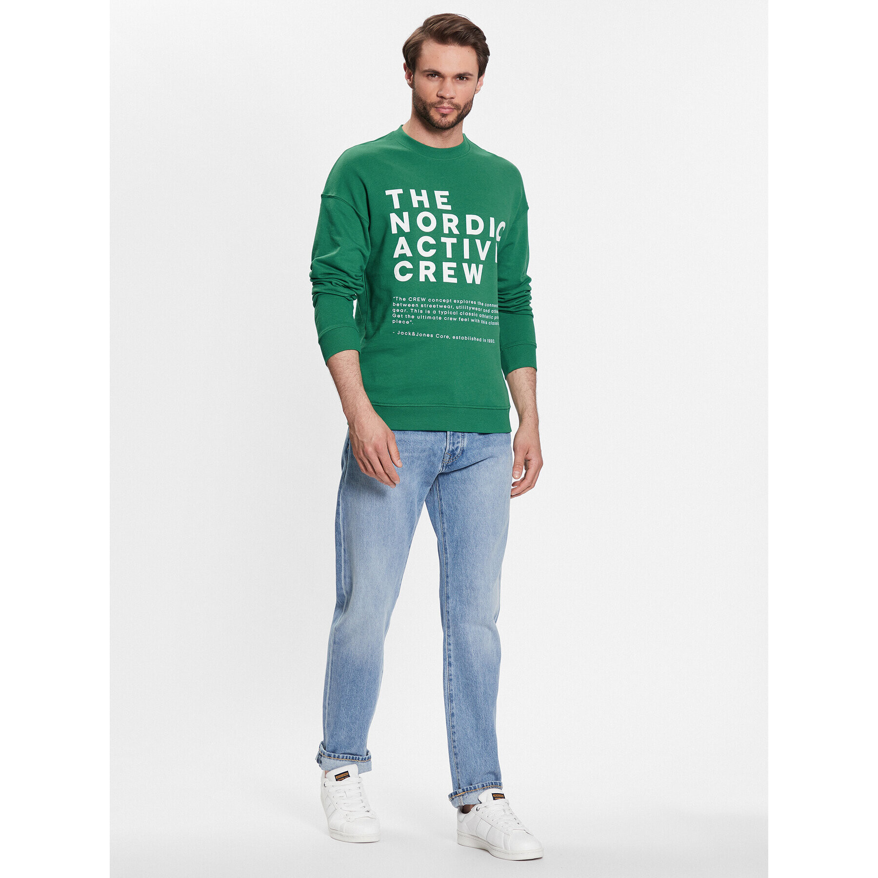 Jack&Jones Mikina Vibes 12233593 Zelená Relaxed Fit - Pepit.cz