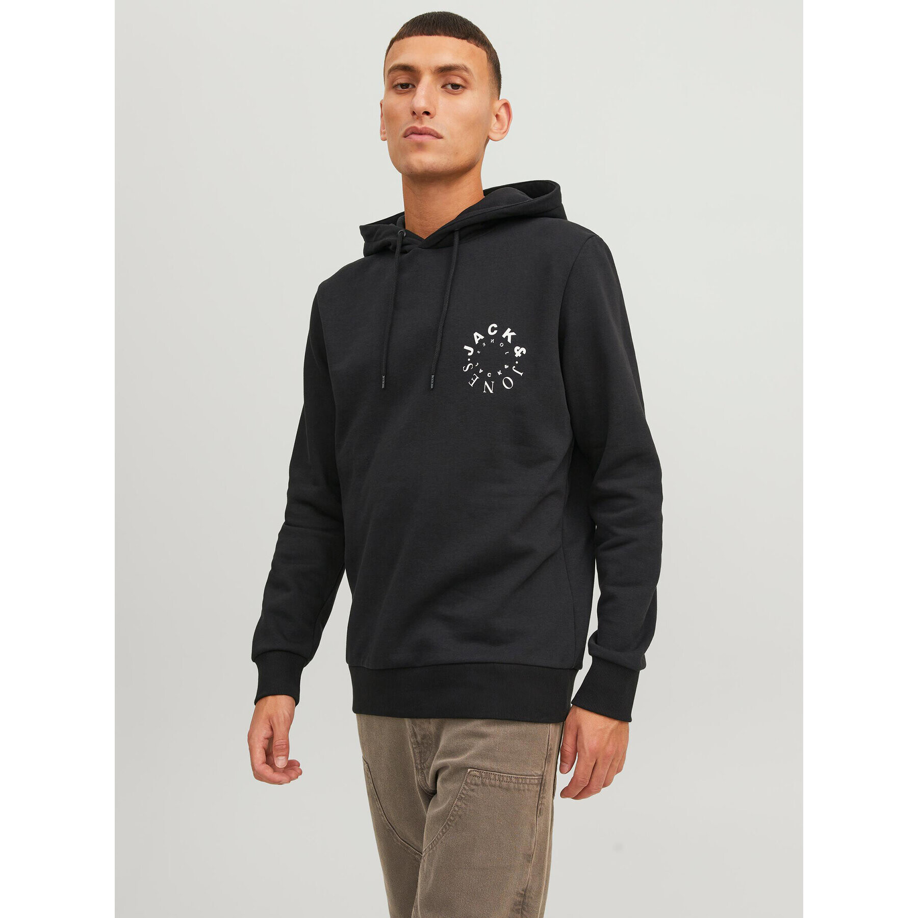 Jack&Jones Mikina Warrior 12242543 Černá Regular Fit - Pepit.cz