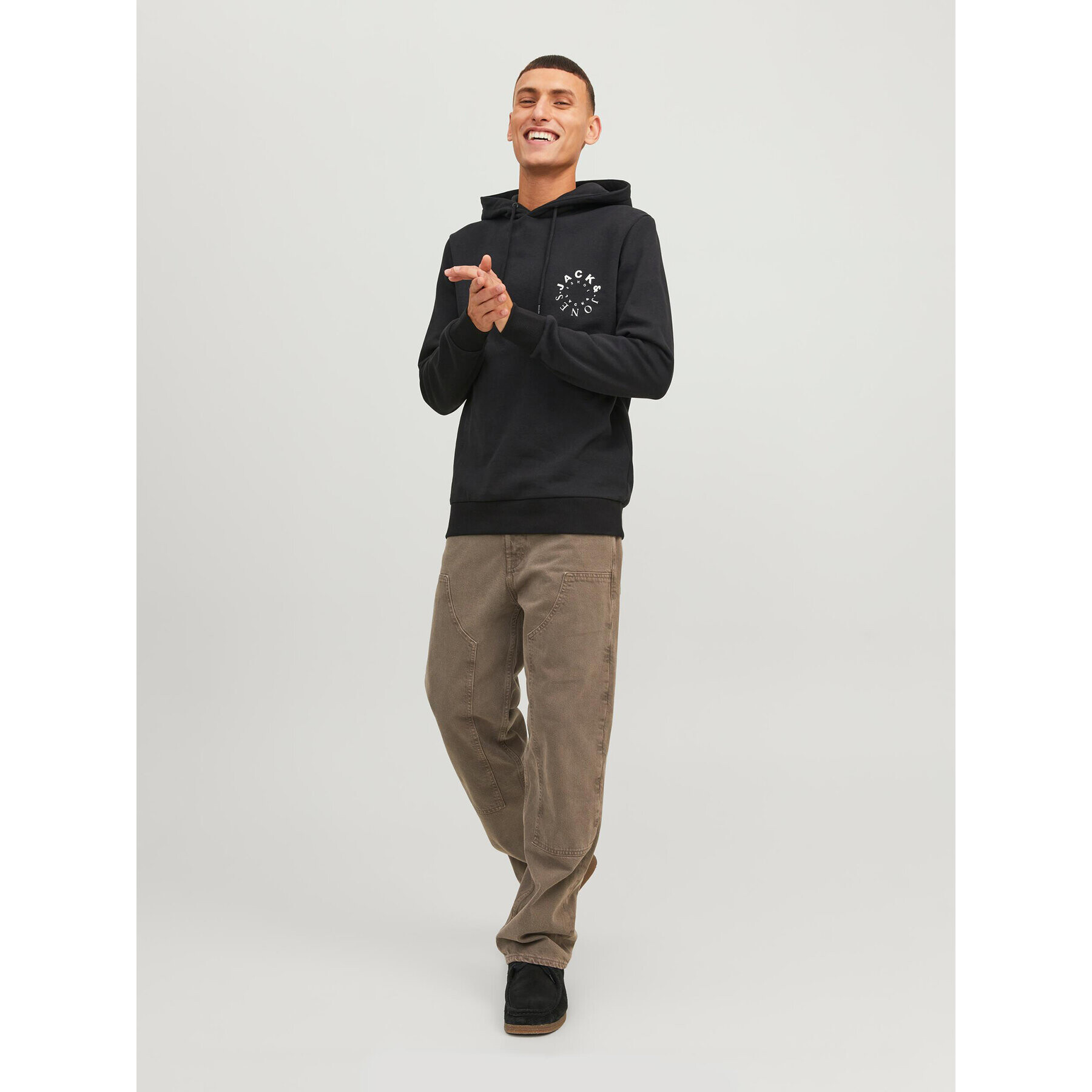 Jack&Jones Mikina Warrior 12242543 Černá Regular Fit - Pepit.cz