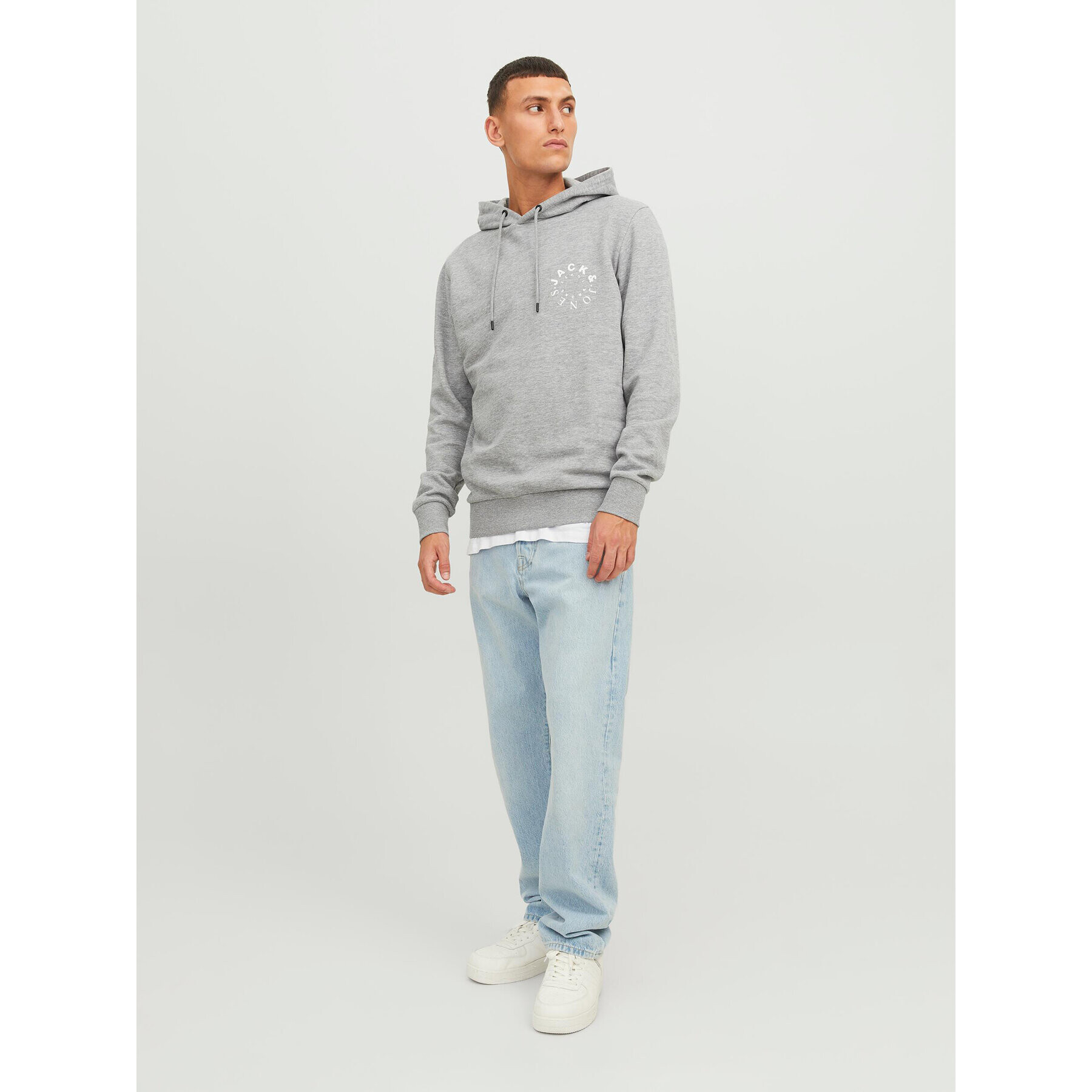 Jack&Jones Mikina Warrior 12242543 Šedá Regular Fit - Pepit.cz