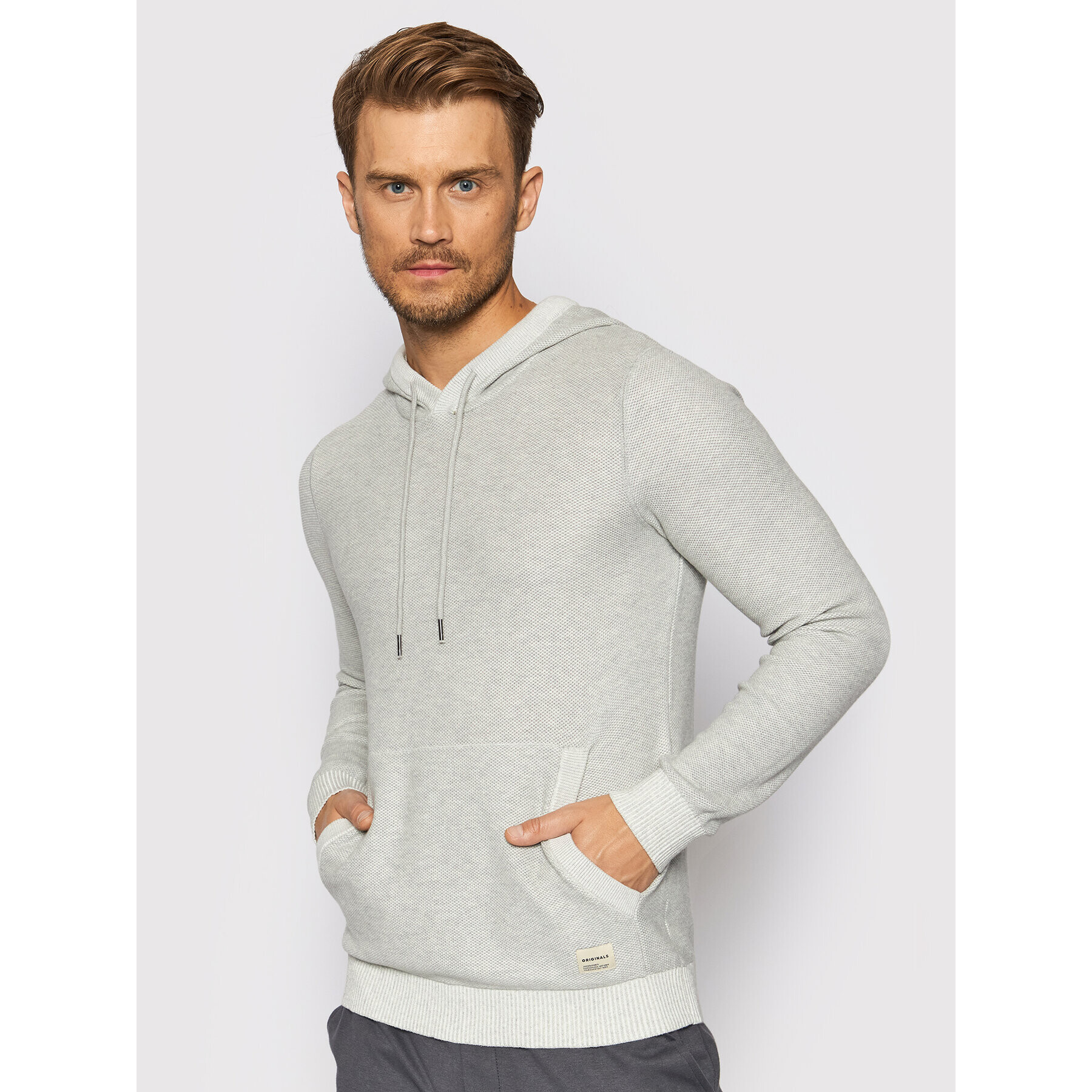 Jack&Jones Mikina Woods 12193530 Šedá Regular Fit - Pepit.cz